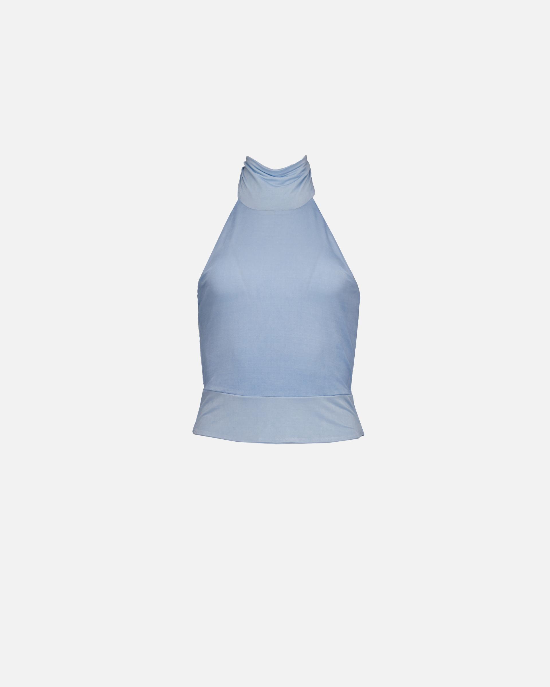 Block Scarf Halter - glacier