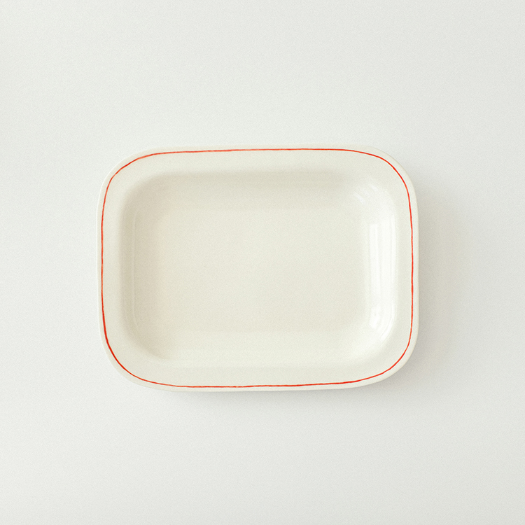 Red Currant Square Bowl