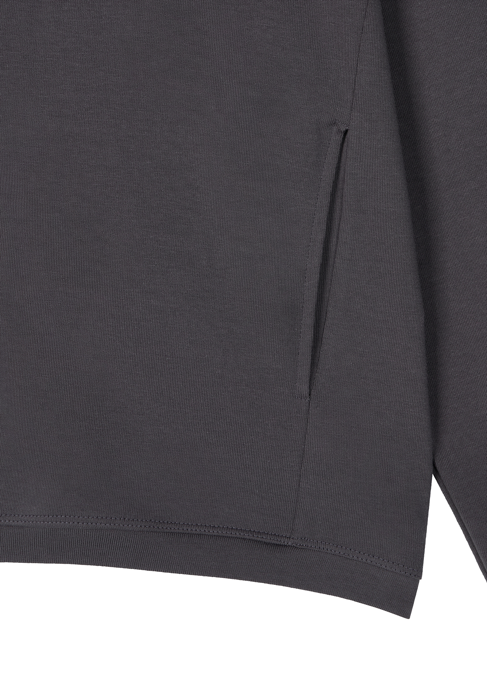 Line Zip Hoodie - charcoal