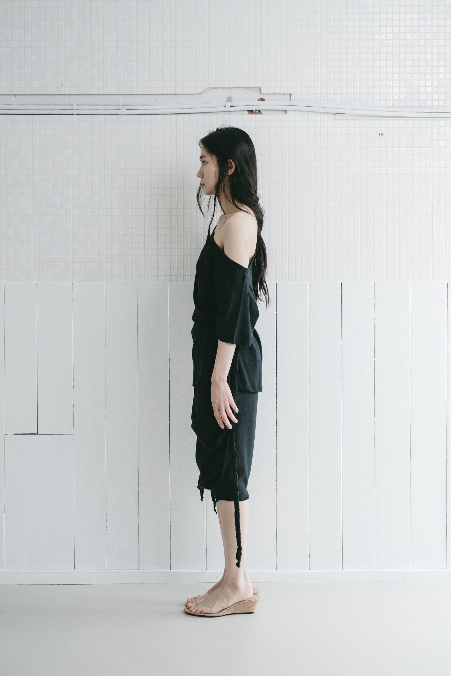 Braided Rope T-shirt - black
