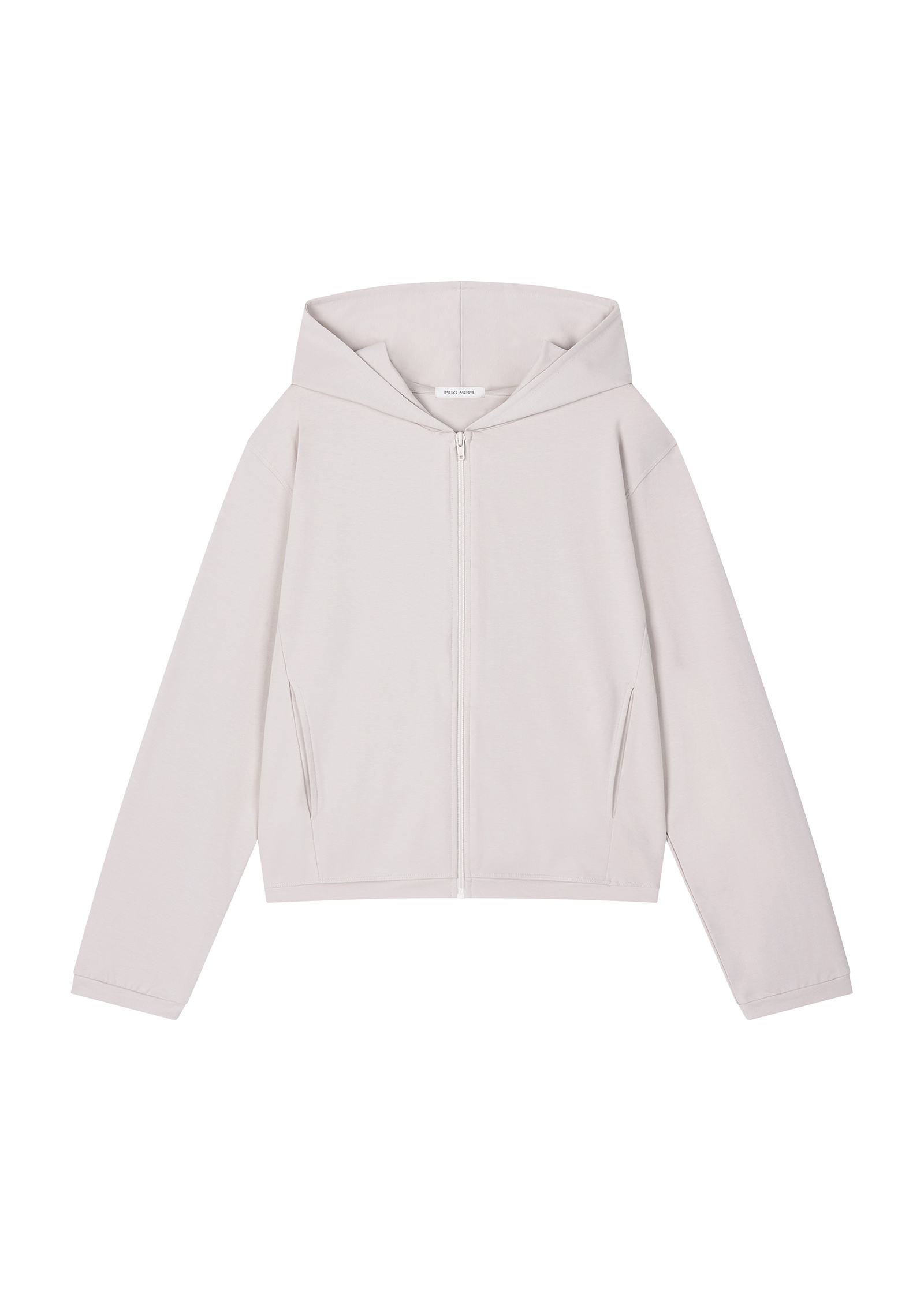Line Zip Hoodie - light gray
