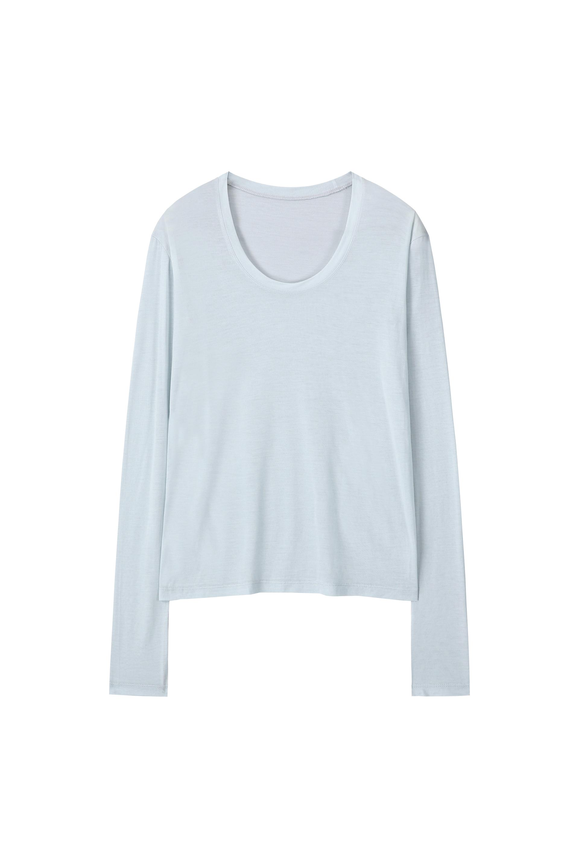 Scoop Neck Tee - blue