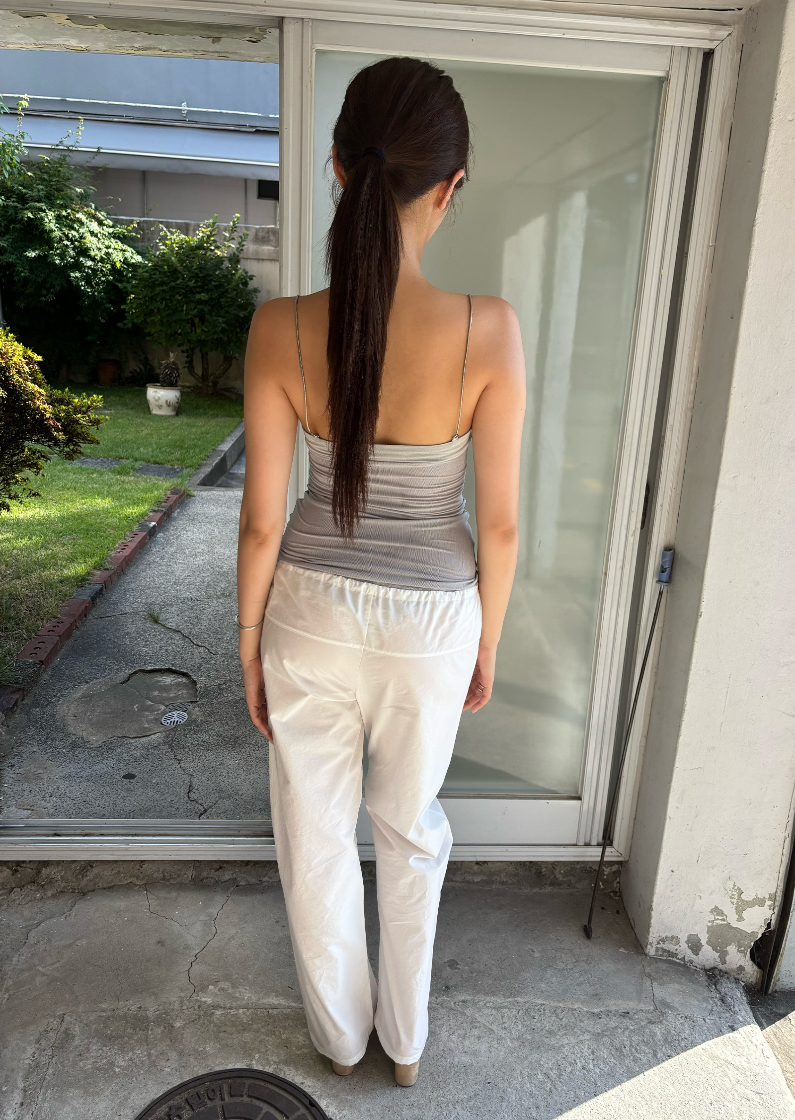 Poplin Pants - white
