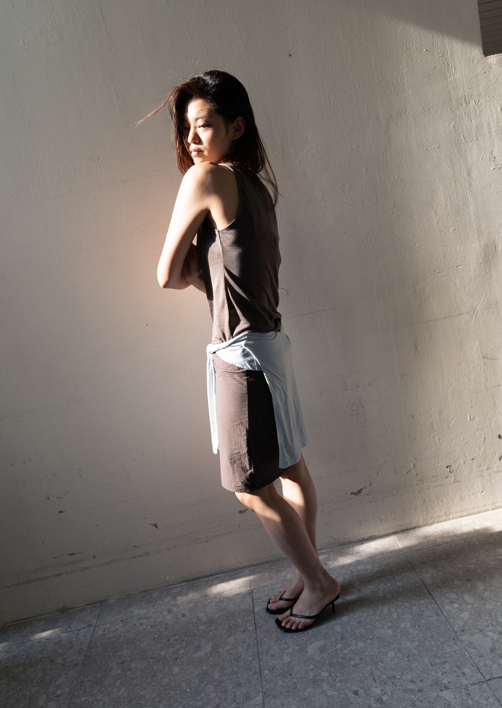 Poplin Skirt - brown