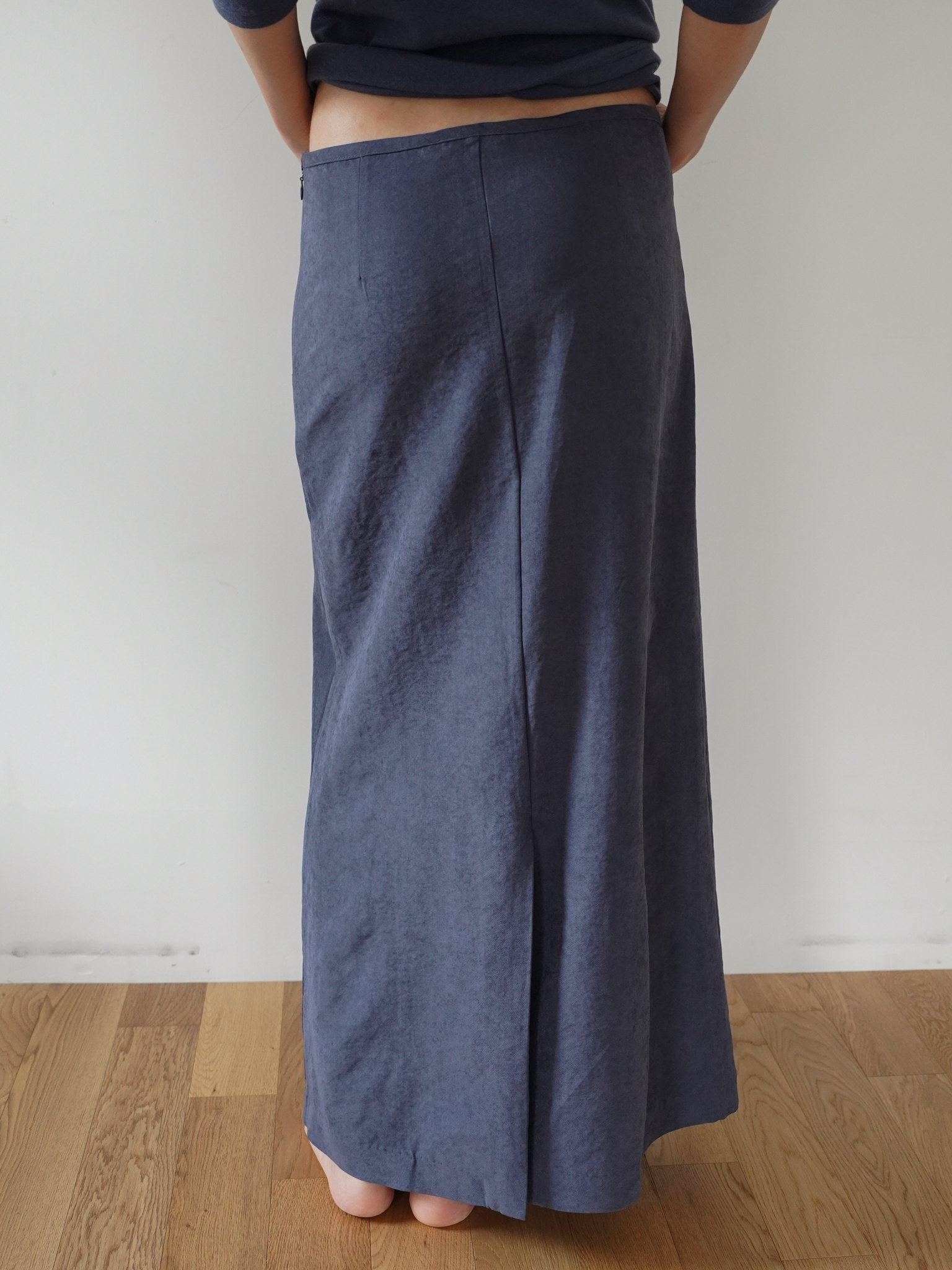 Basic Long Skirt - deep blue
