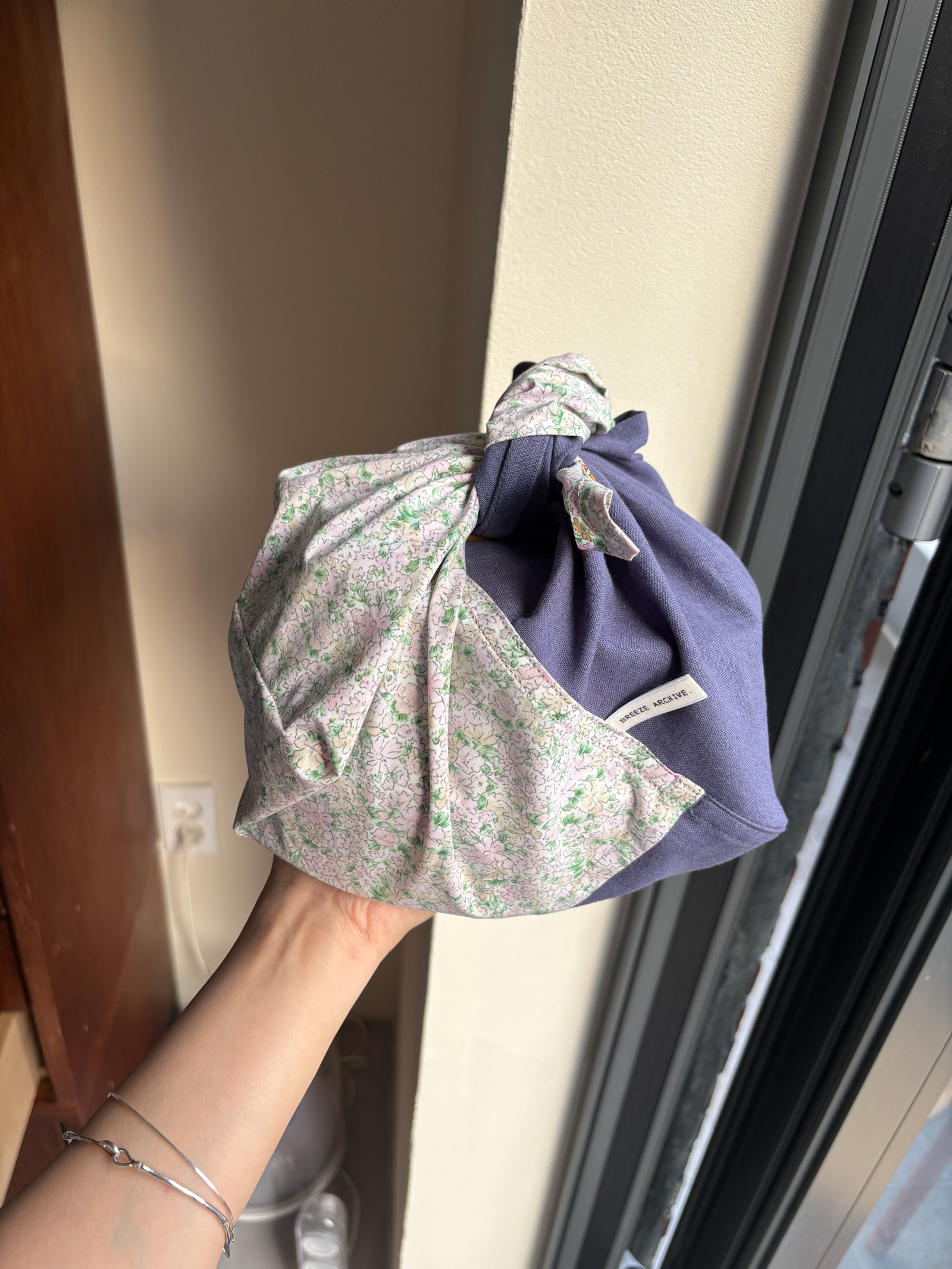 Lunch Box Cloth - purple/flower, large / 10월 7일 출고