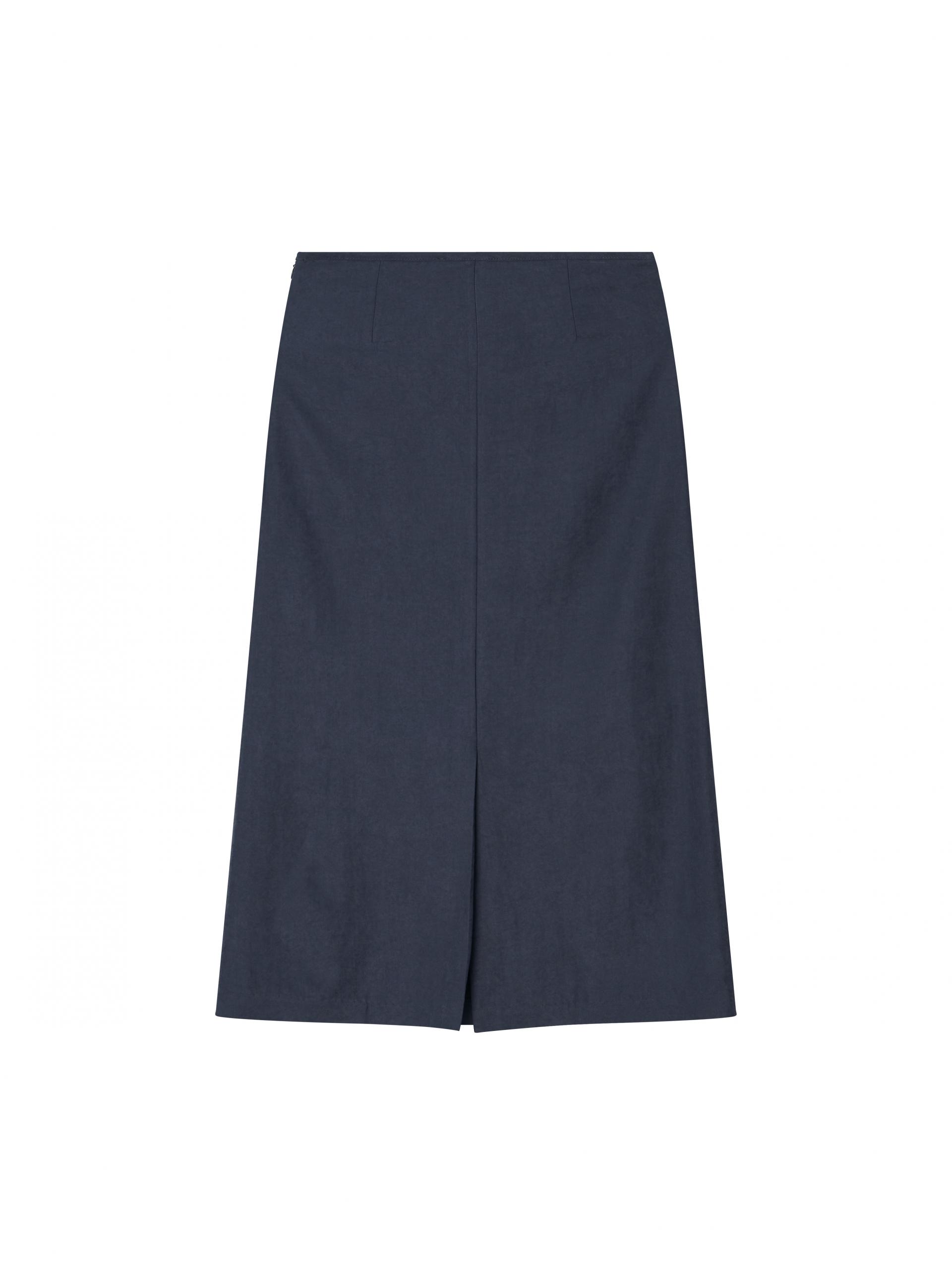 Basic Long Skirt - deep blue