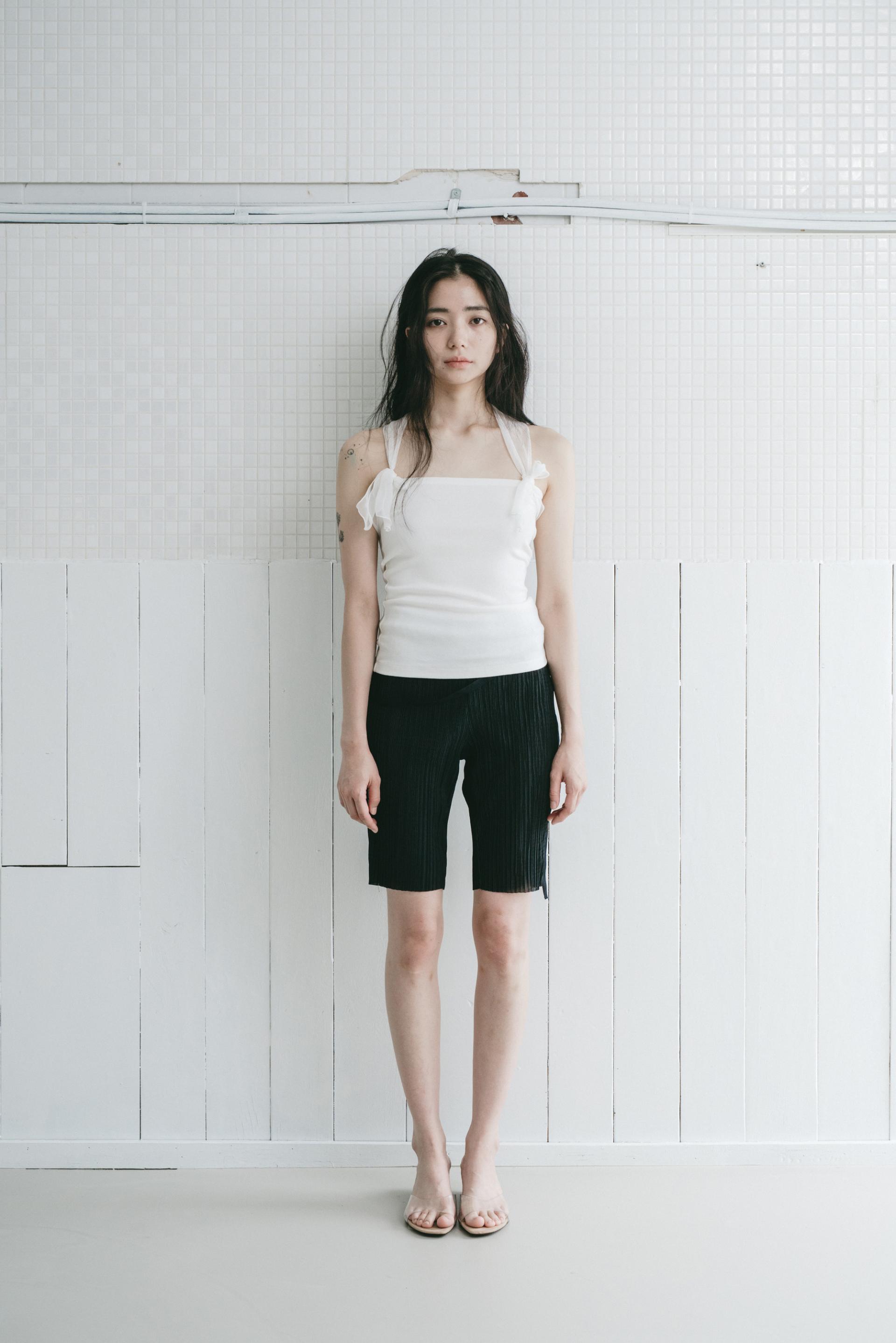 Silky Strap Top - white