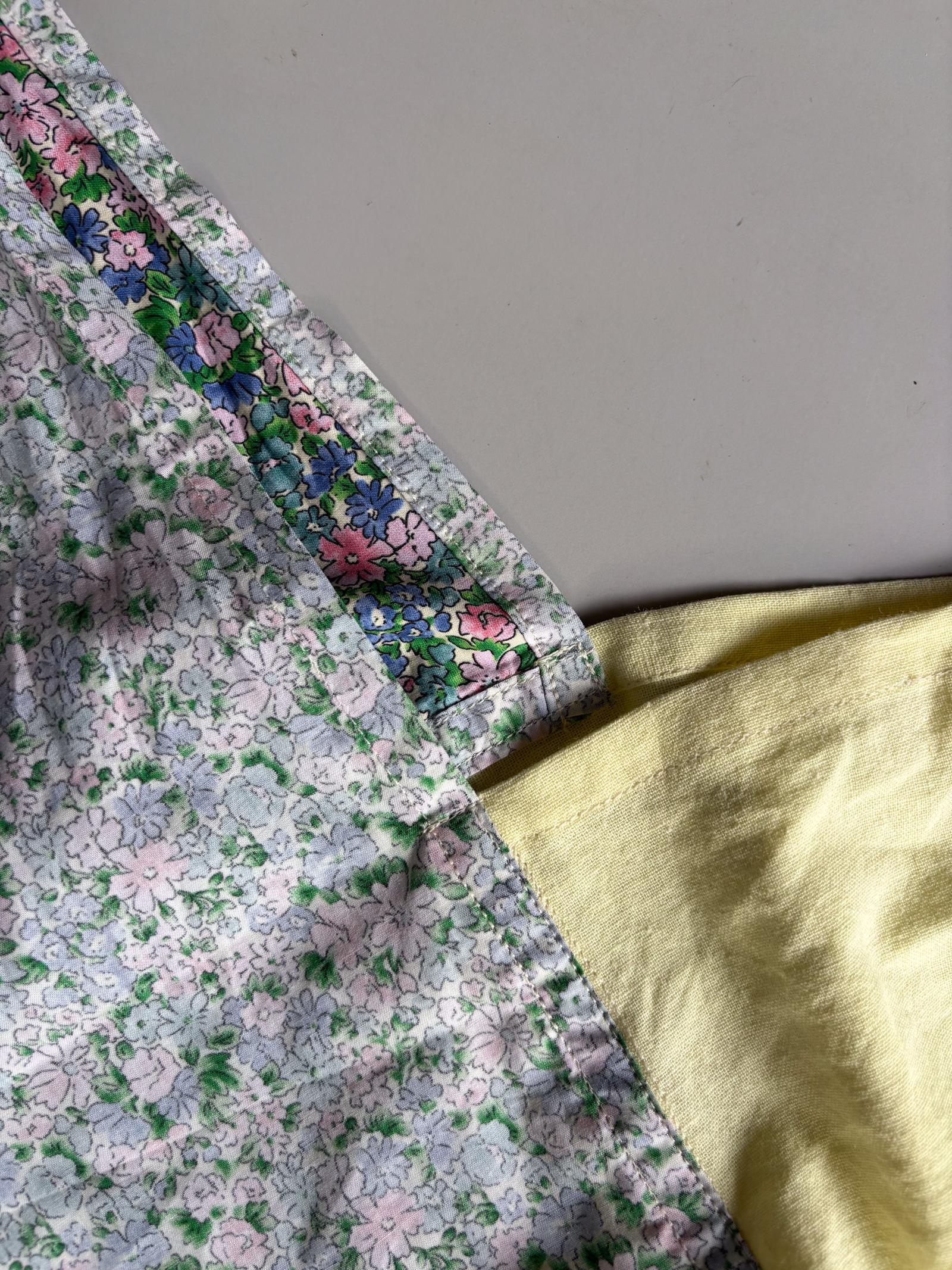Lunch Box Cloth - yellow/flower, large