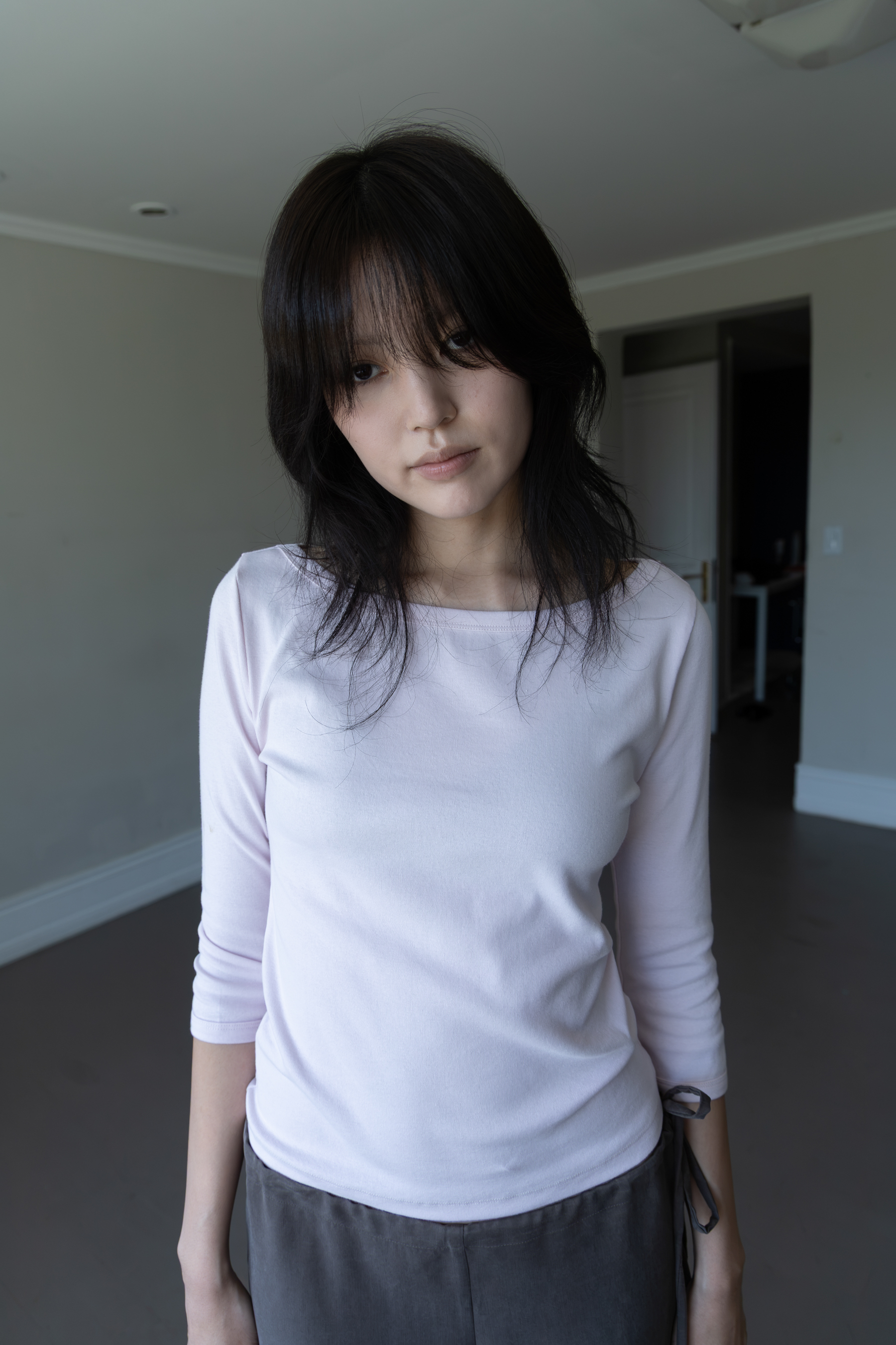 Boatneck 3/4 Sleeve Tee - pink