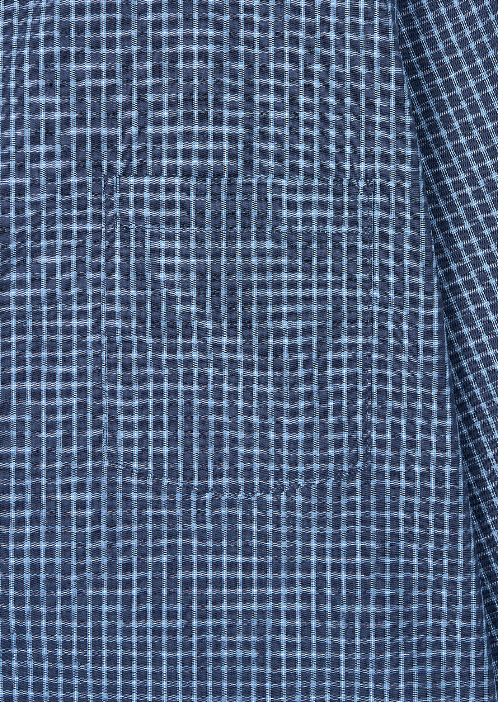 Cotton Check Shirt - blue