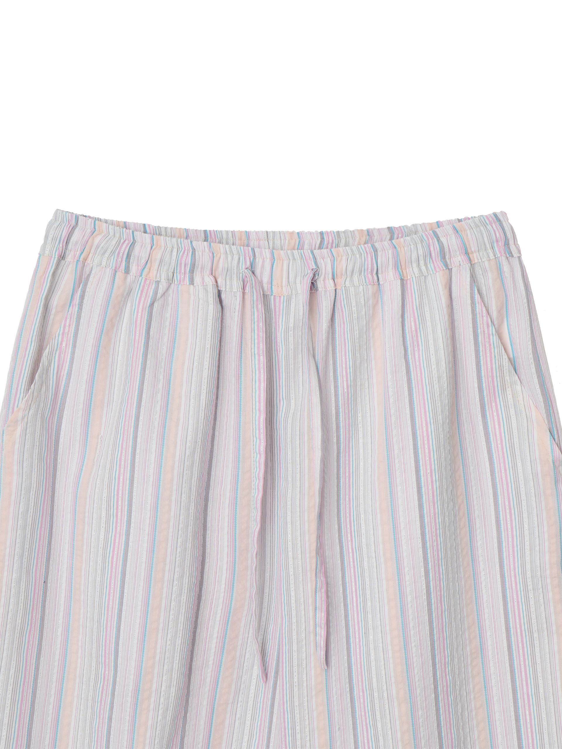 Banding Pants - stripe pink