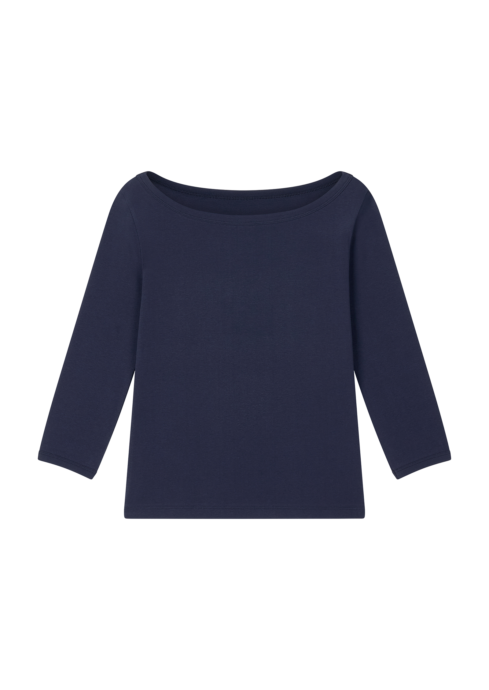 Boatneck 3/4 Sleeve Tee - navy