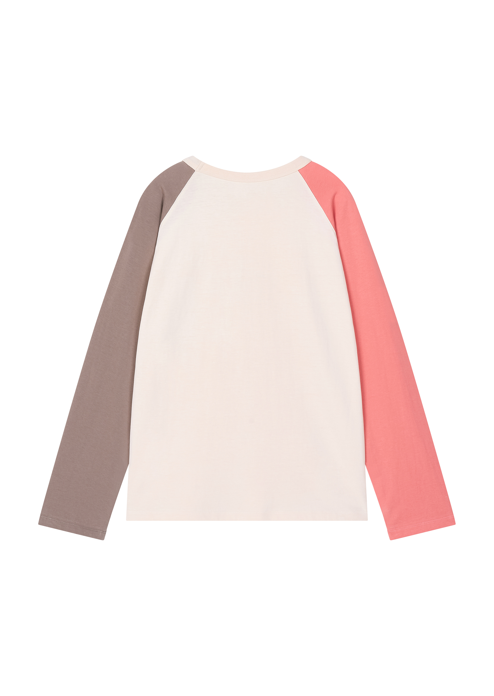 Color Block Raglan - brown/coral