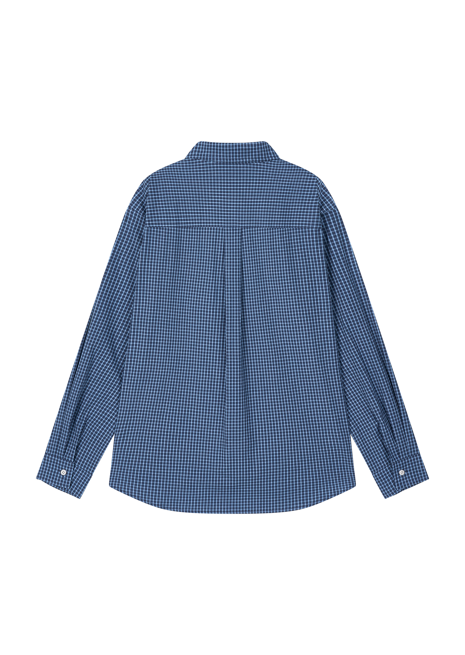 Cotton Check Shirt - blue