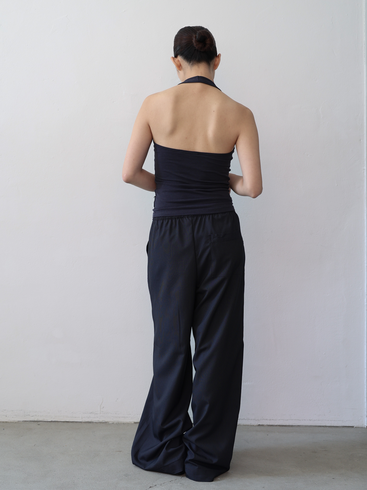 Banding Pants - stripe navy
