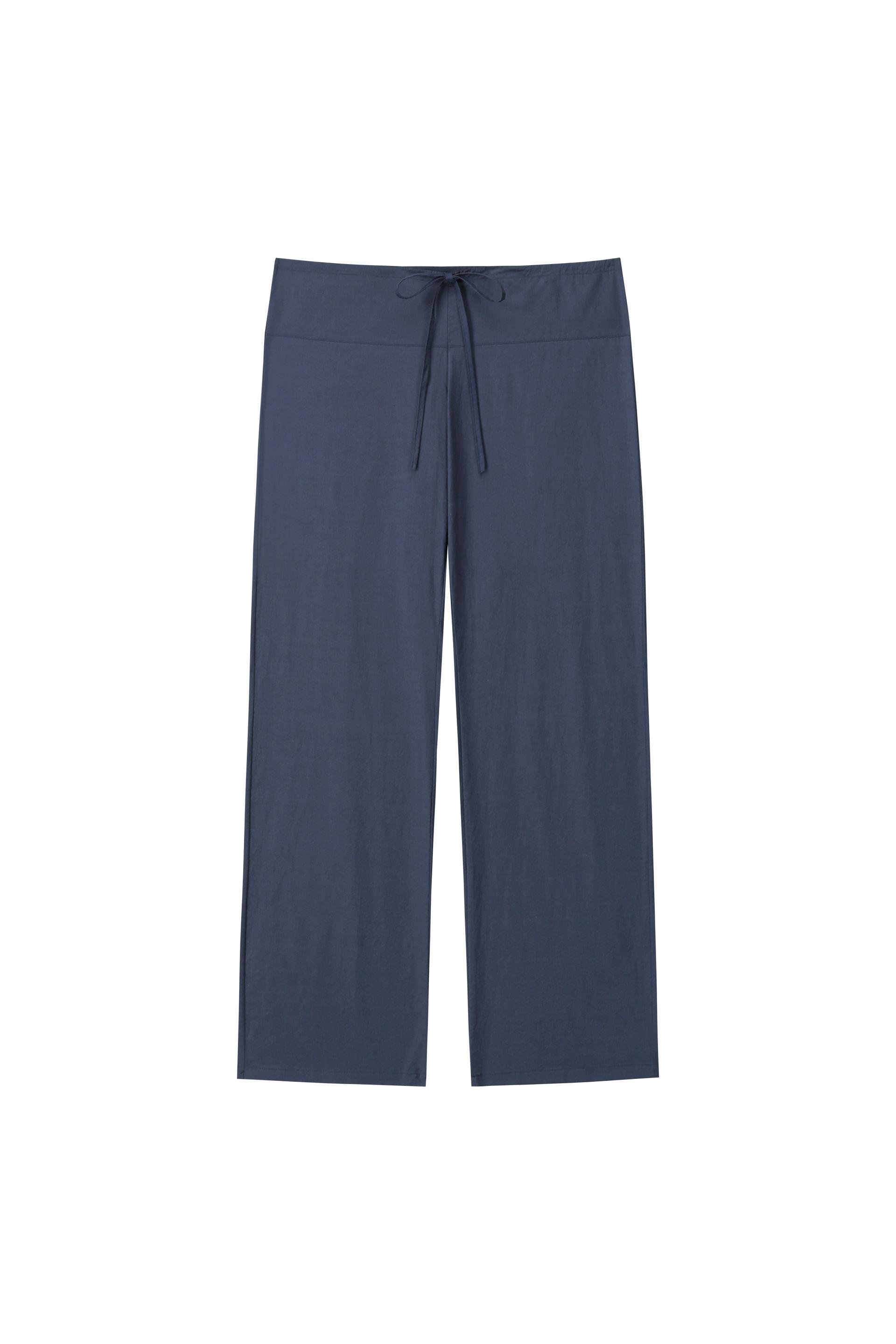 Poplin Pants - navy