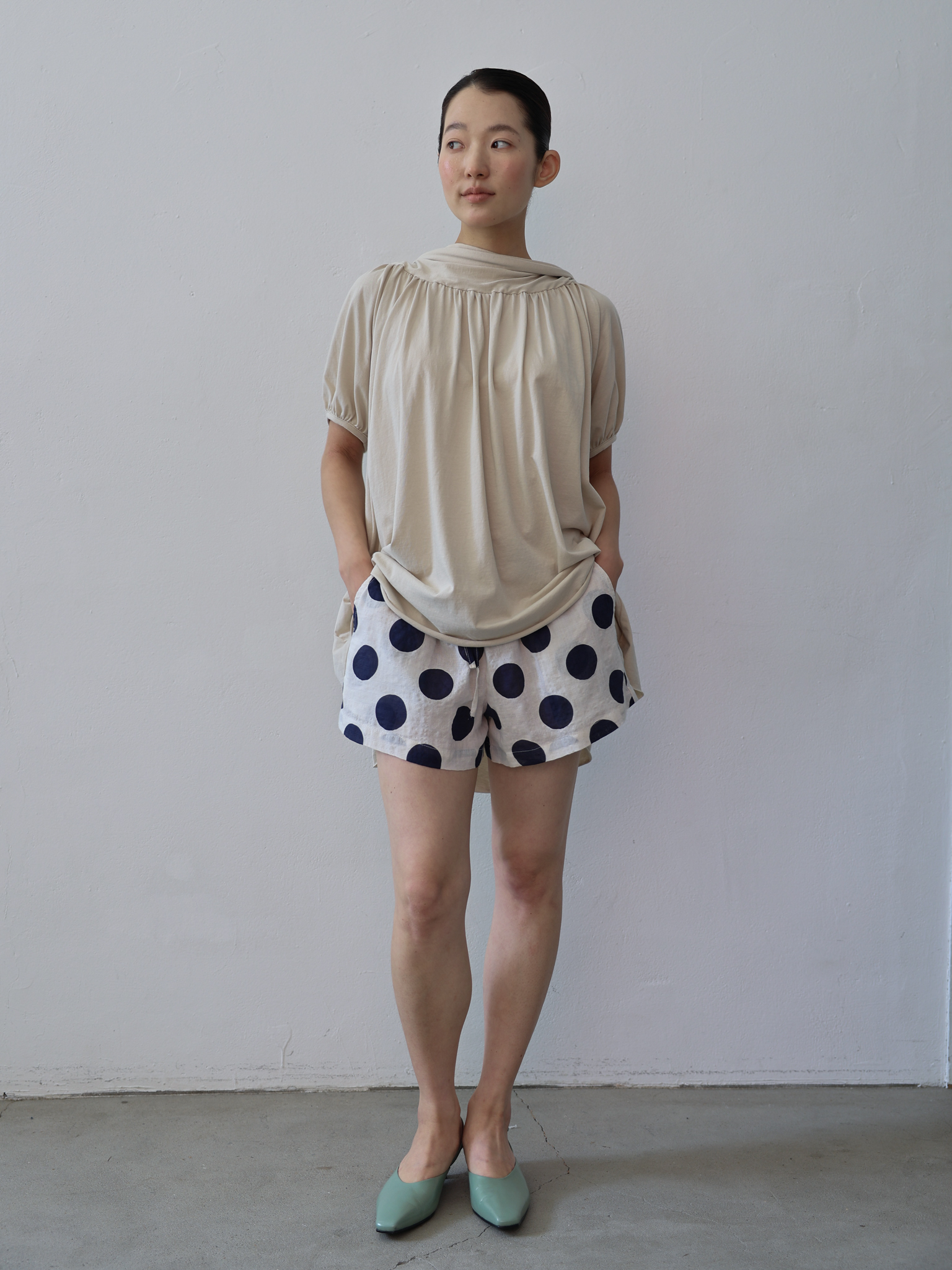 Back Ribbon Top - ivory