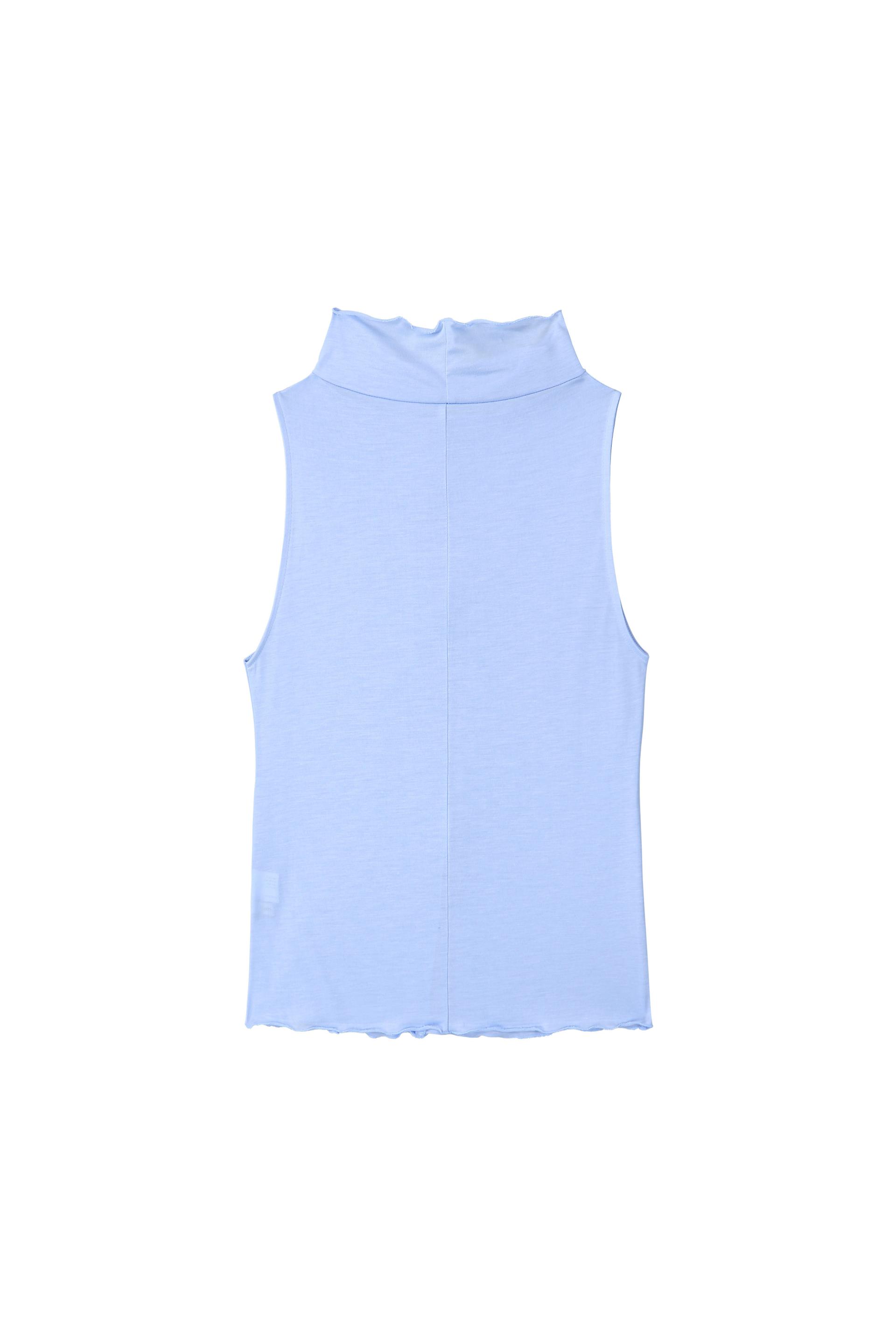 Drape Neck Sleeveless - blue