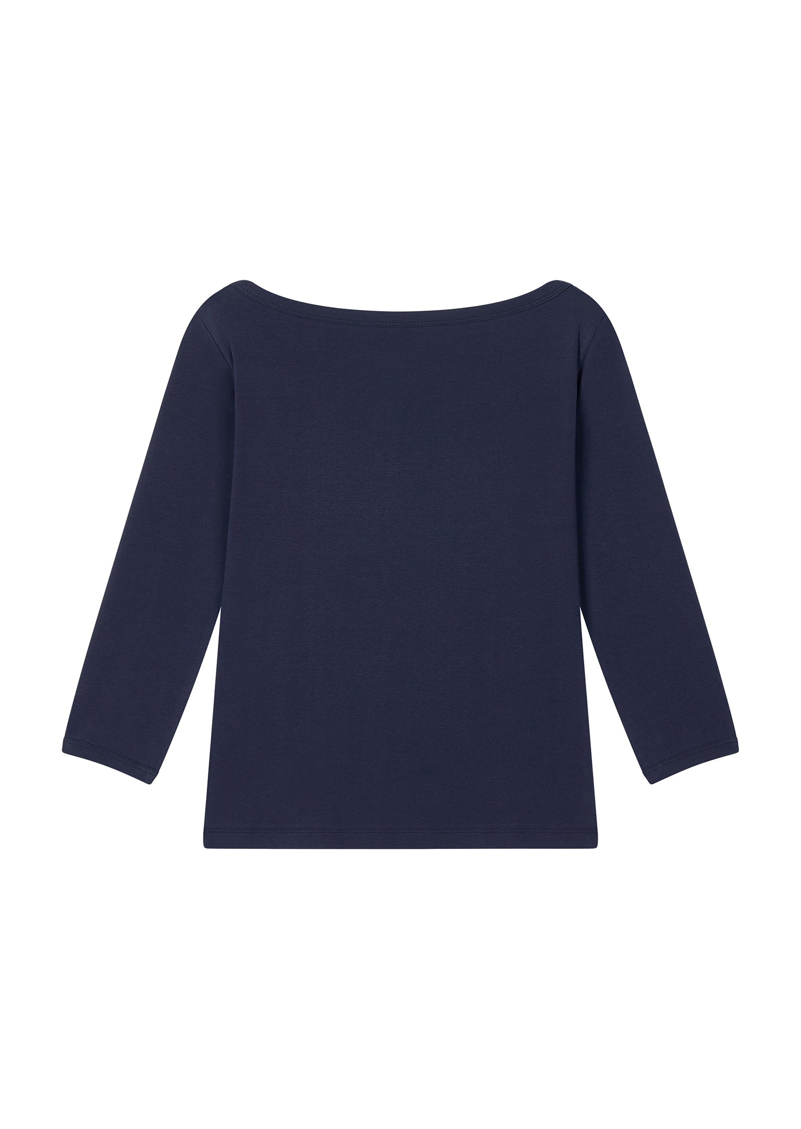 Boatneck 3/4 Sleeve Tee - navy