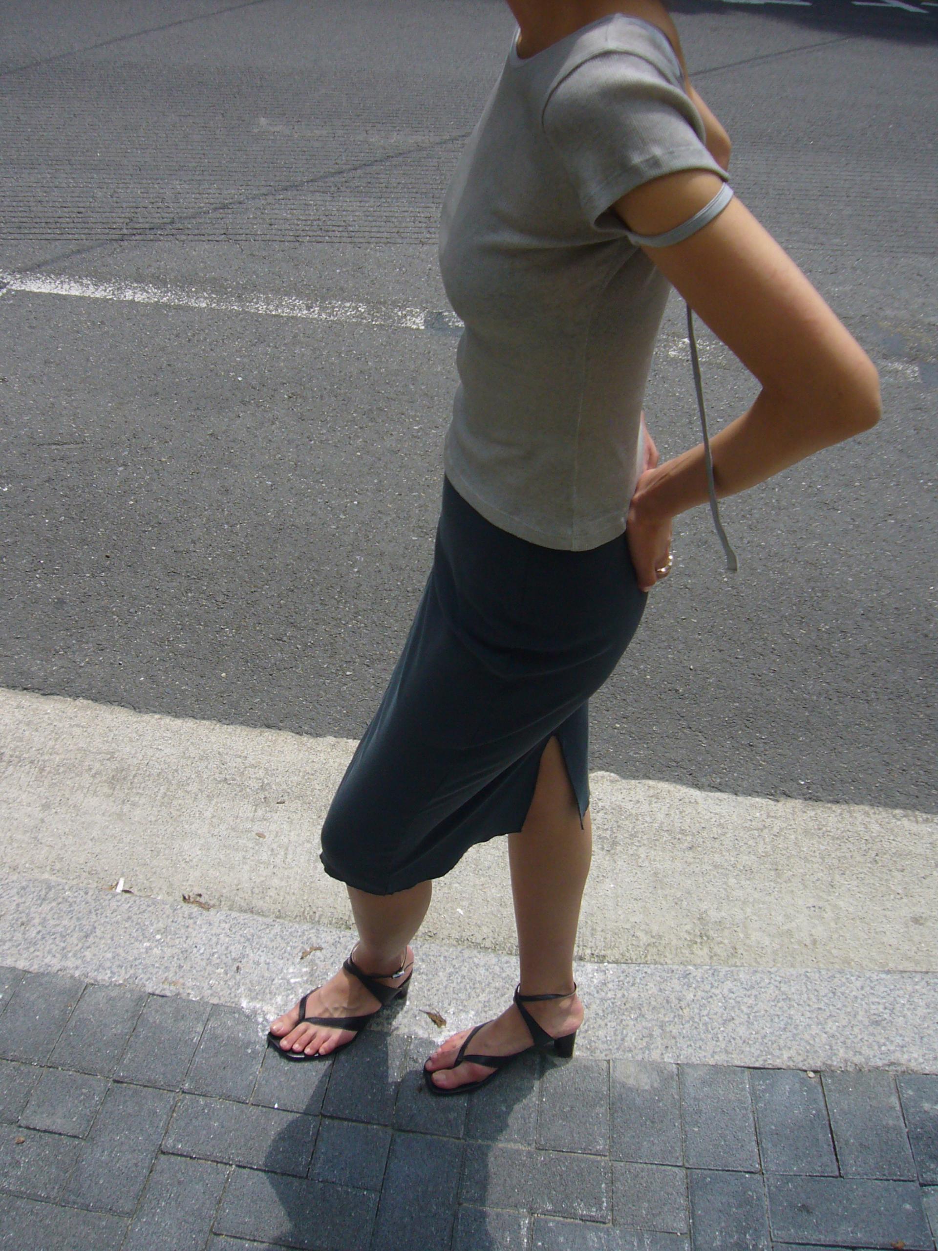 Mid Rib Skirt - charcoal blue