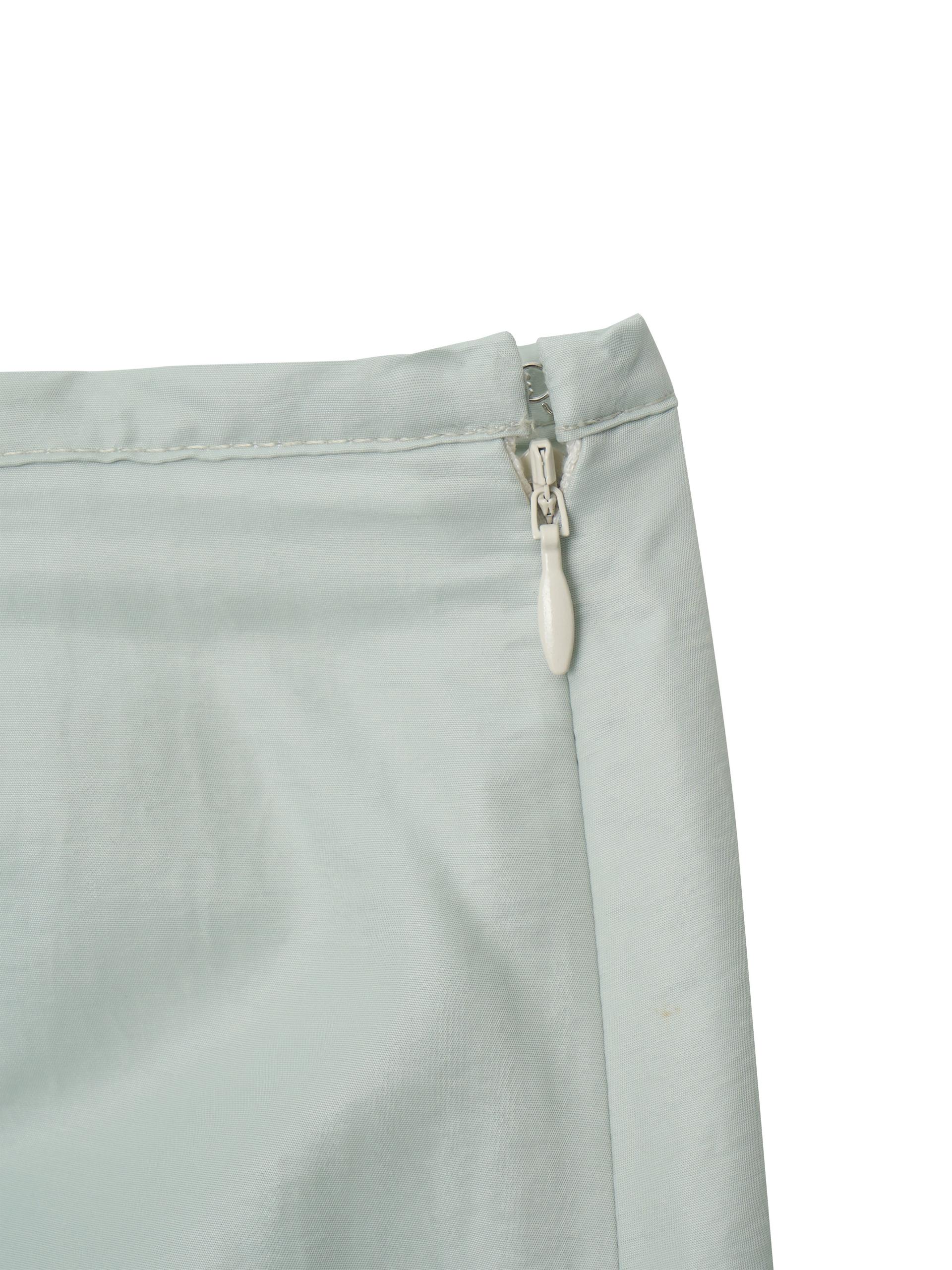 Satin Midi Skirt - mint