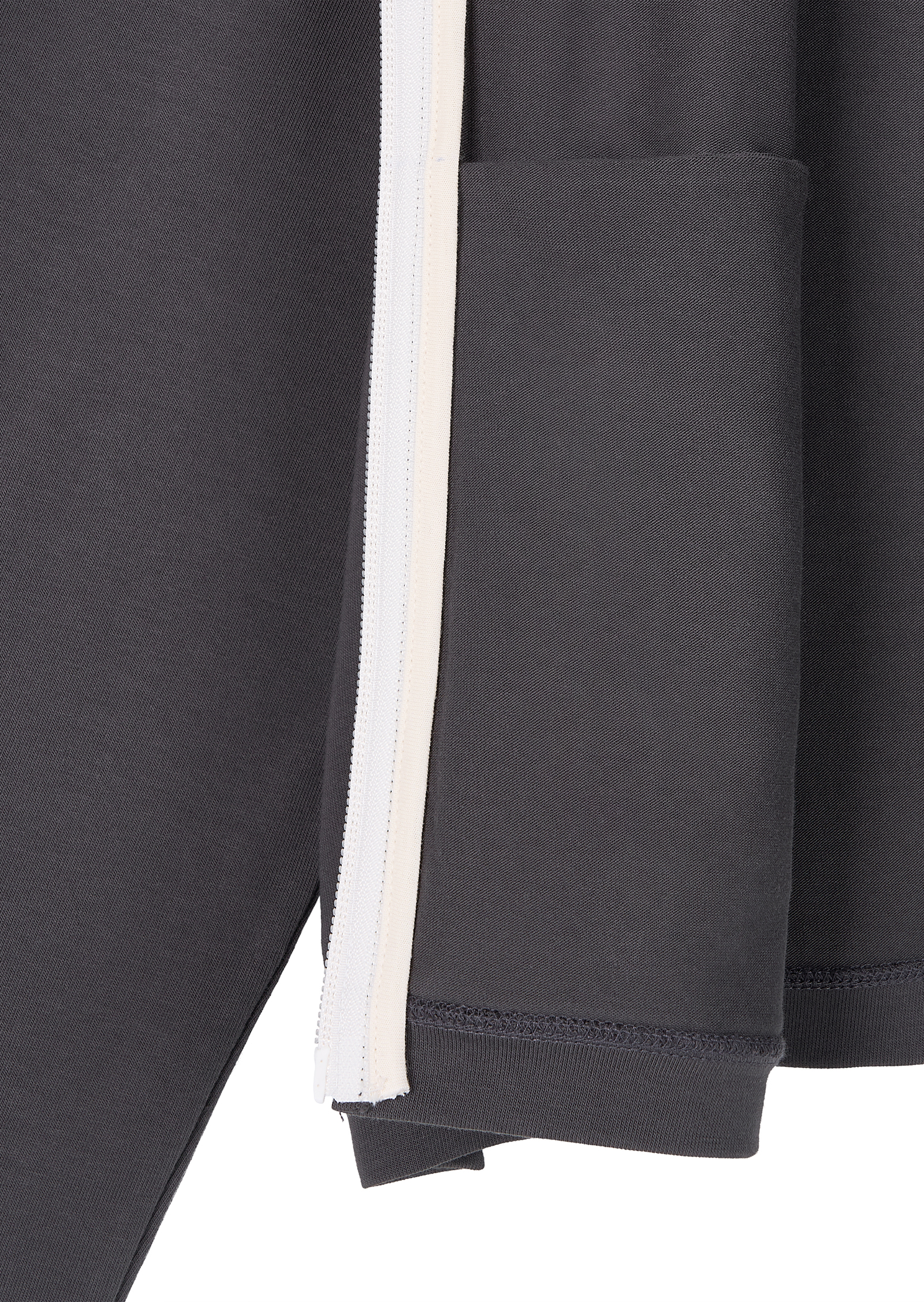 Line Zip Hoodie - charcoal