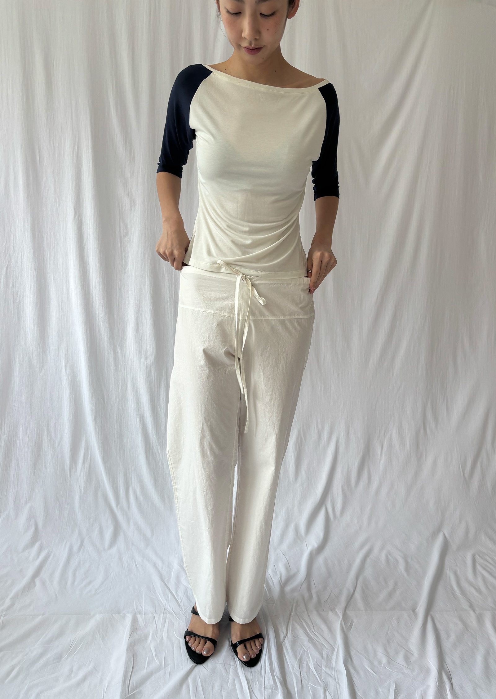 Poplin Pants - white