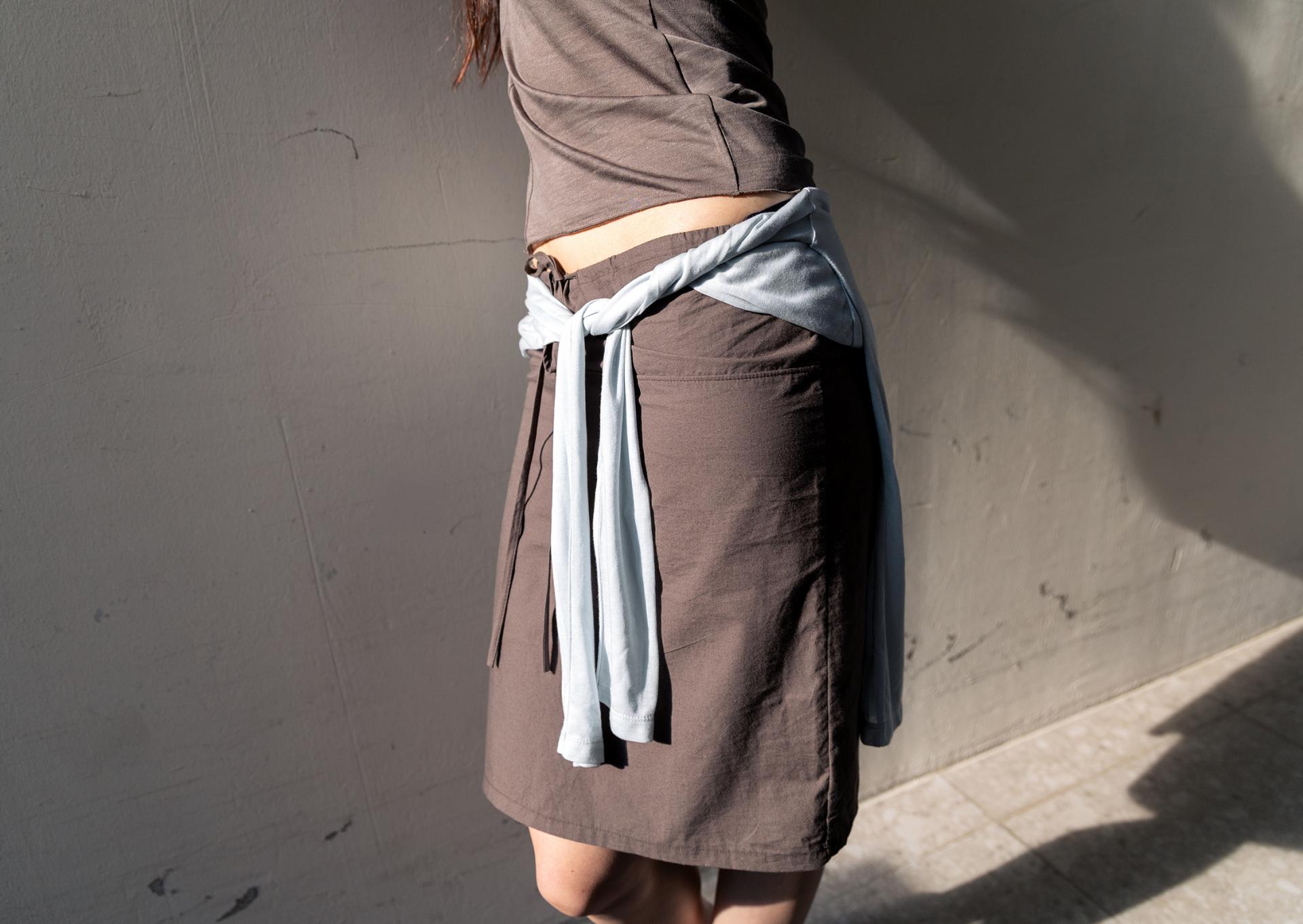 Poplin Skirt - brown