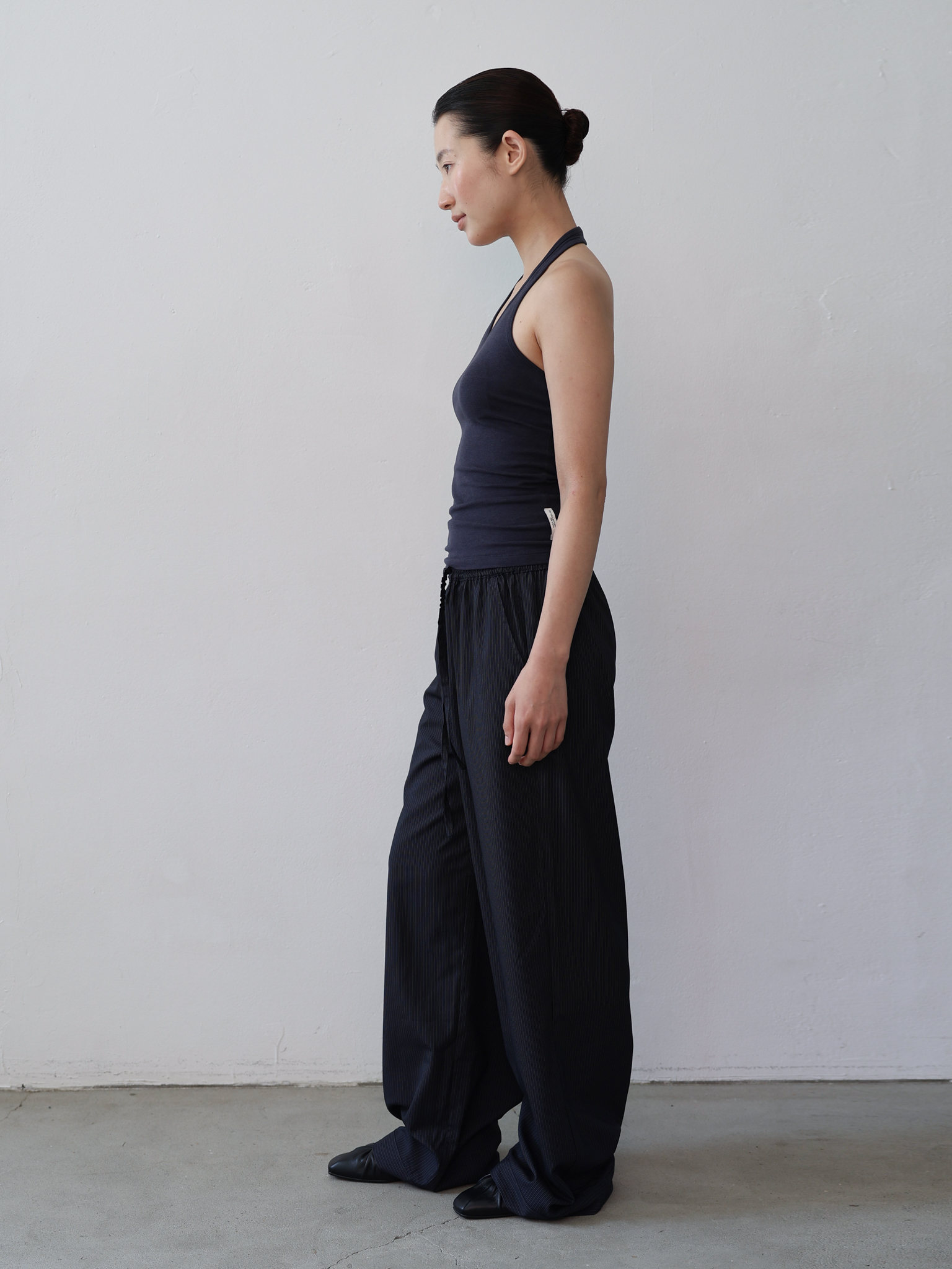 Banding Pants - stripe navy