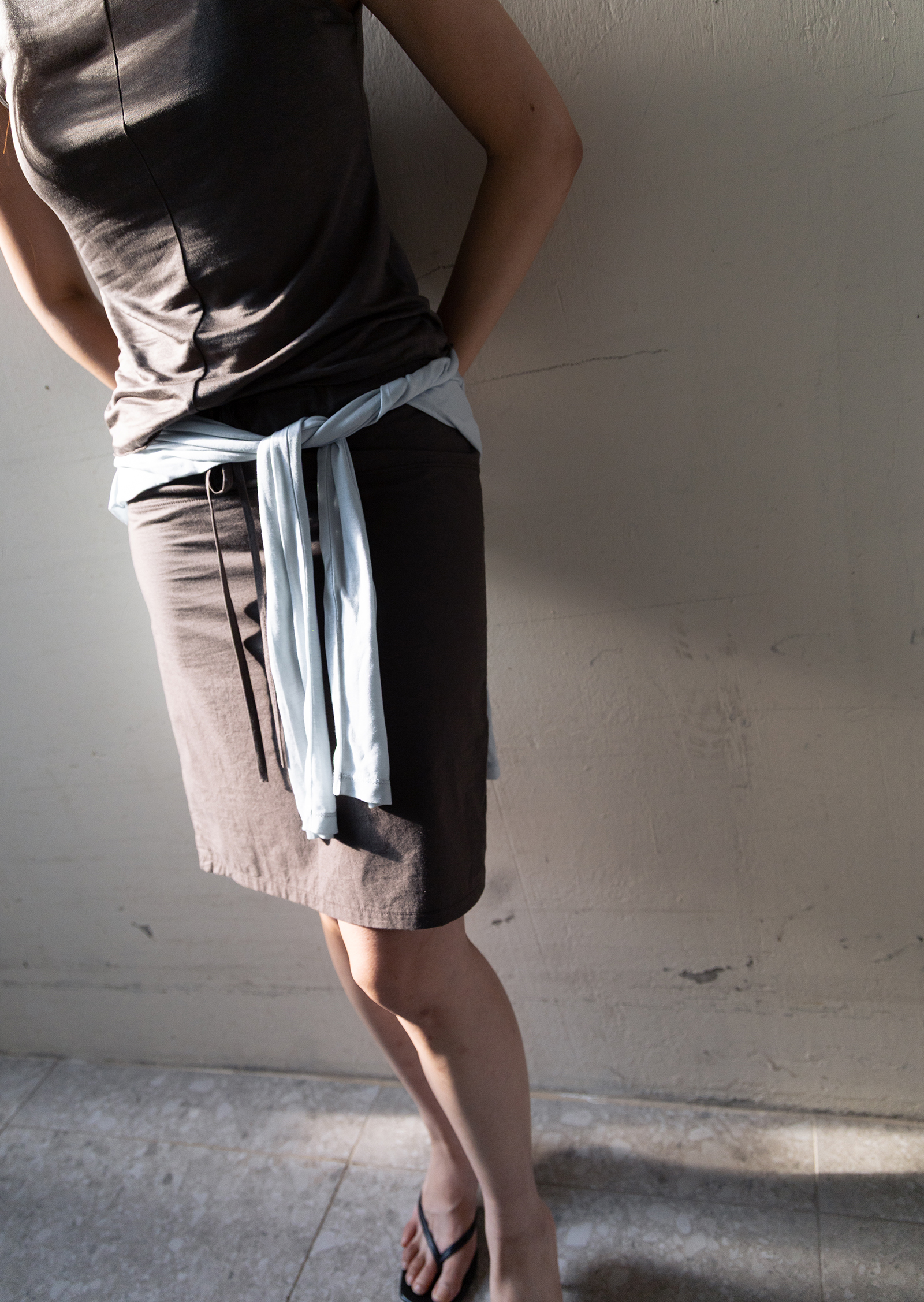 Poplin Skirt - brown