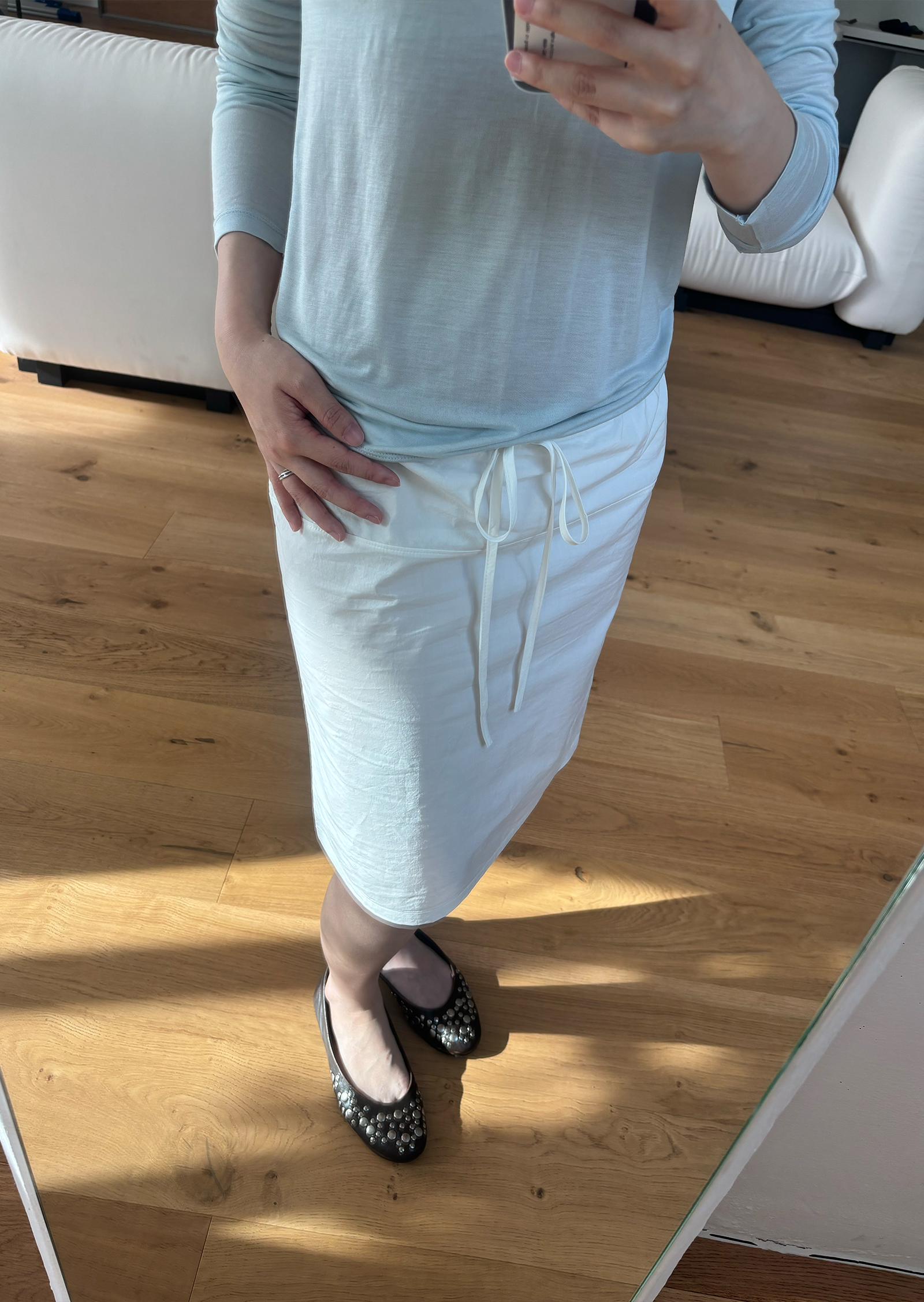 Poplin Skirt - white
