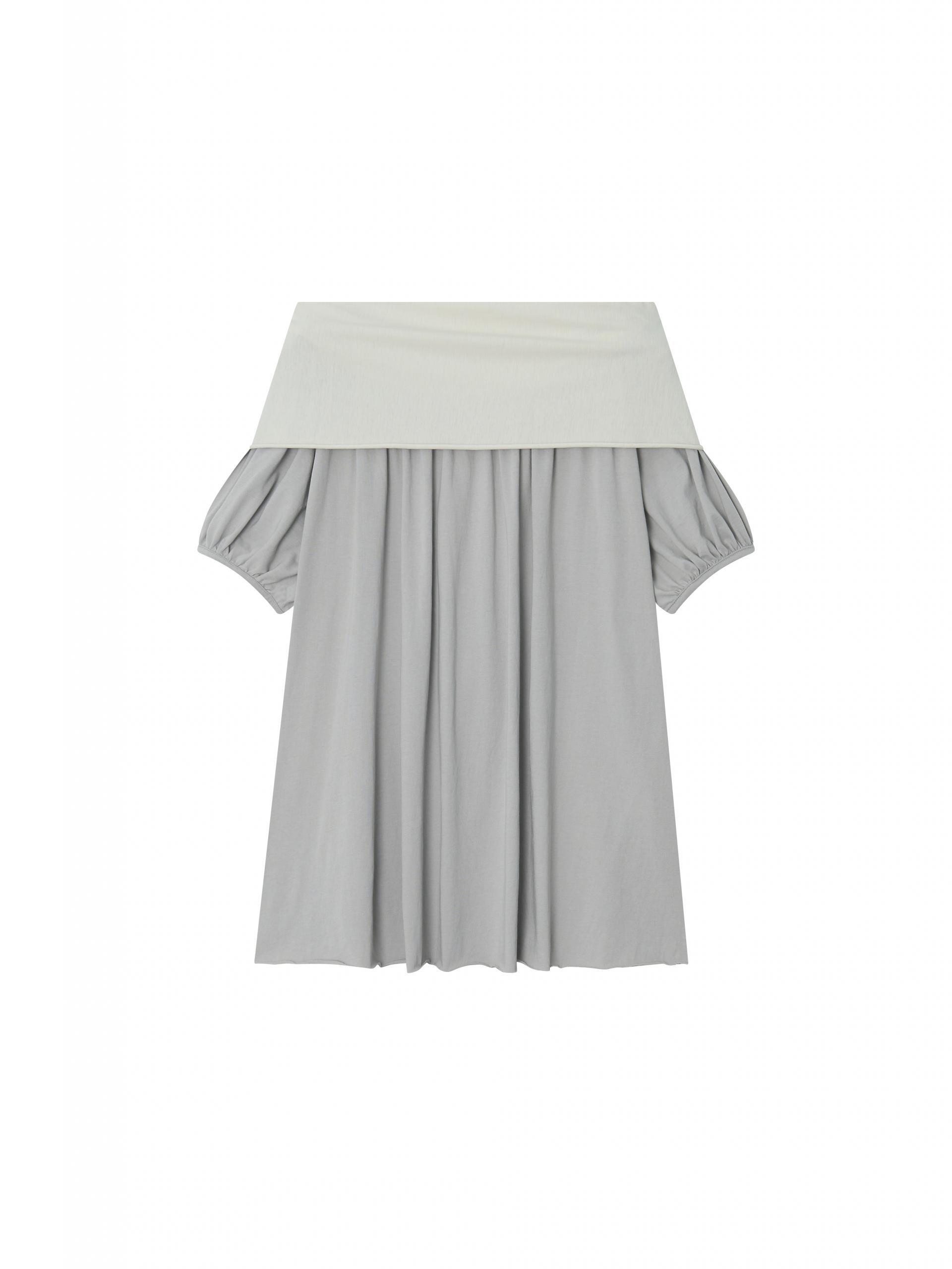 Back Ribbon Top - light grey
