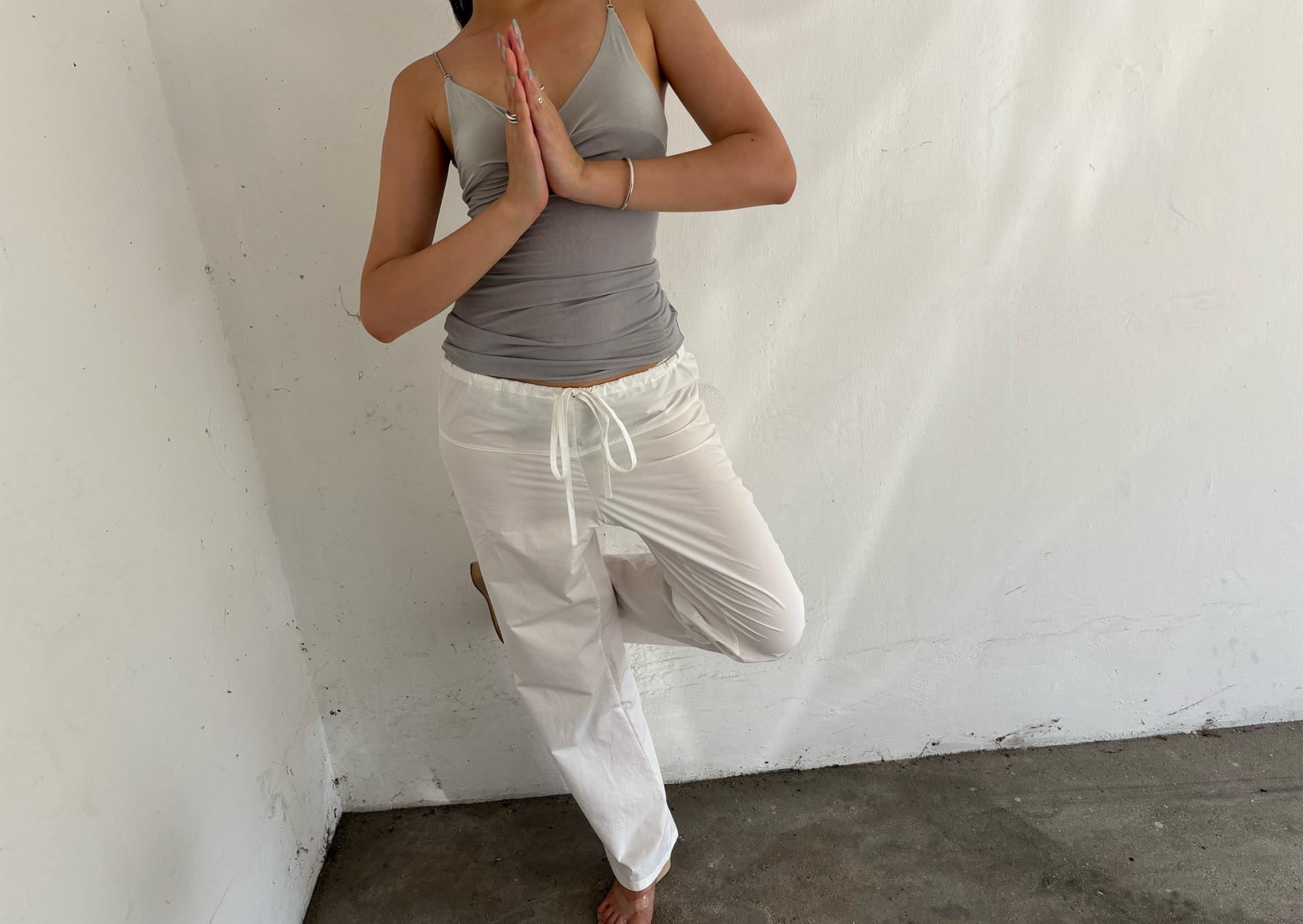 Poplin Pants - white