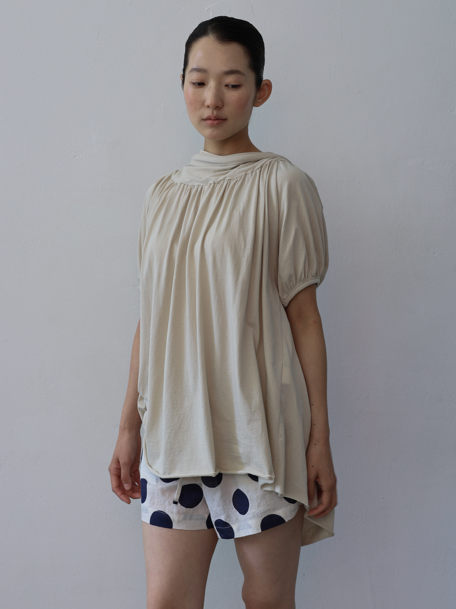 Back Ribbon Top - ivory