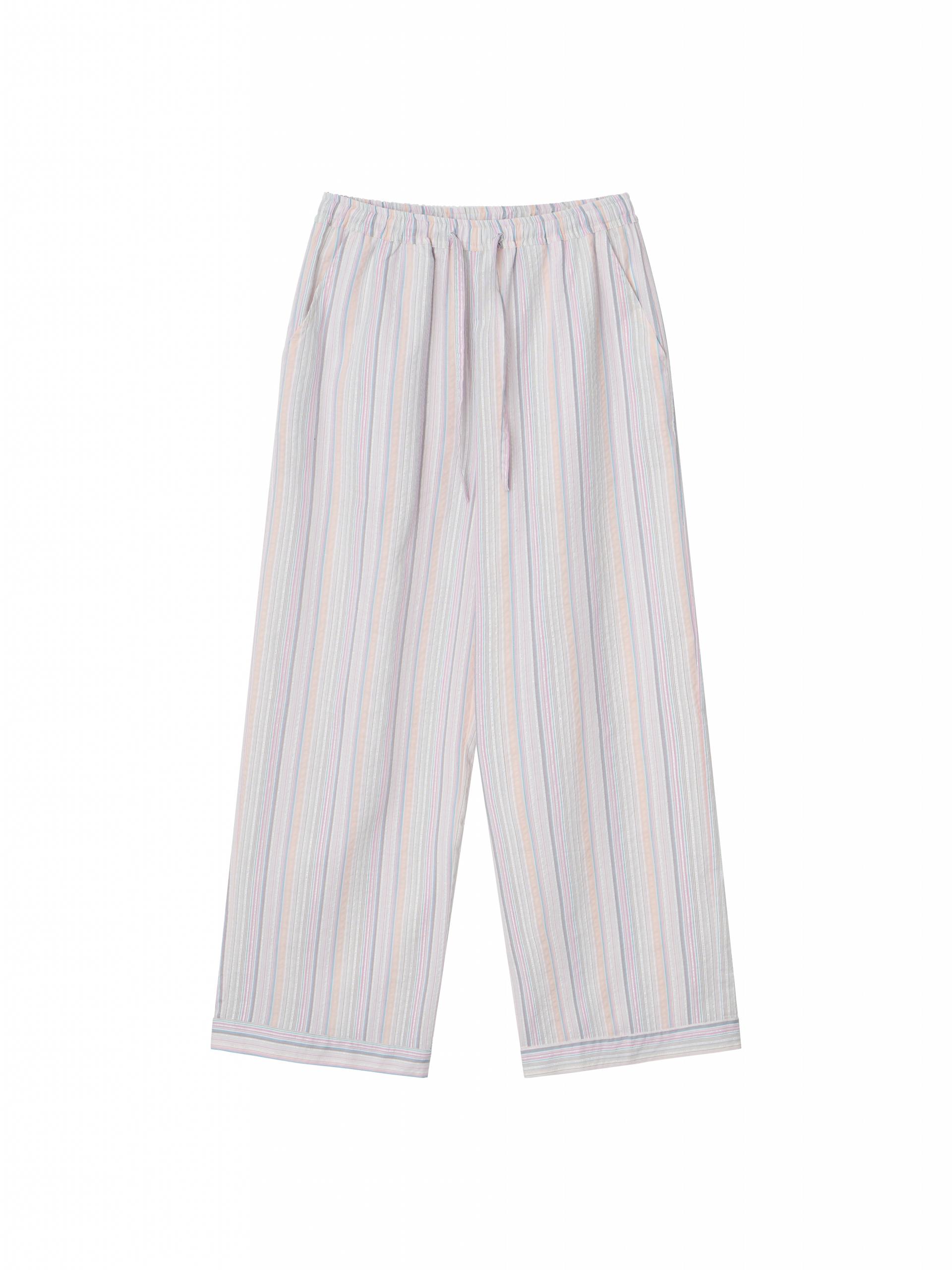 Banding Pants - stripe pink