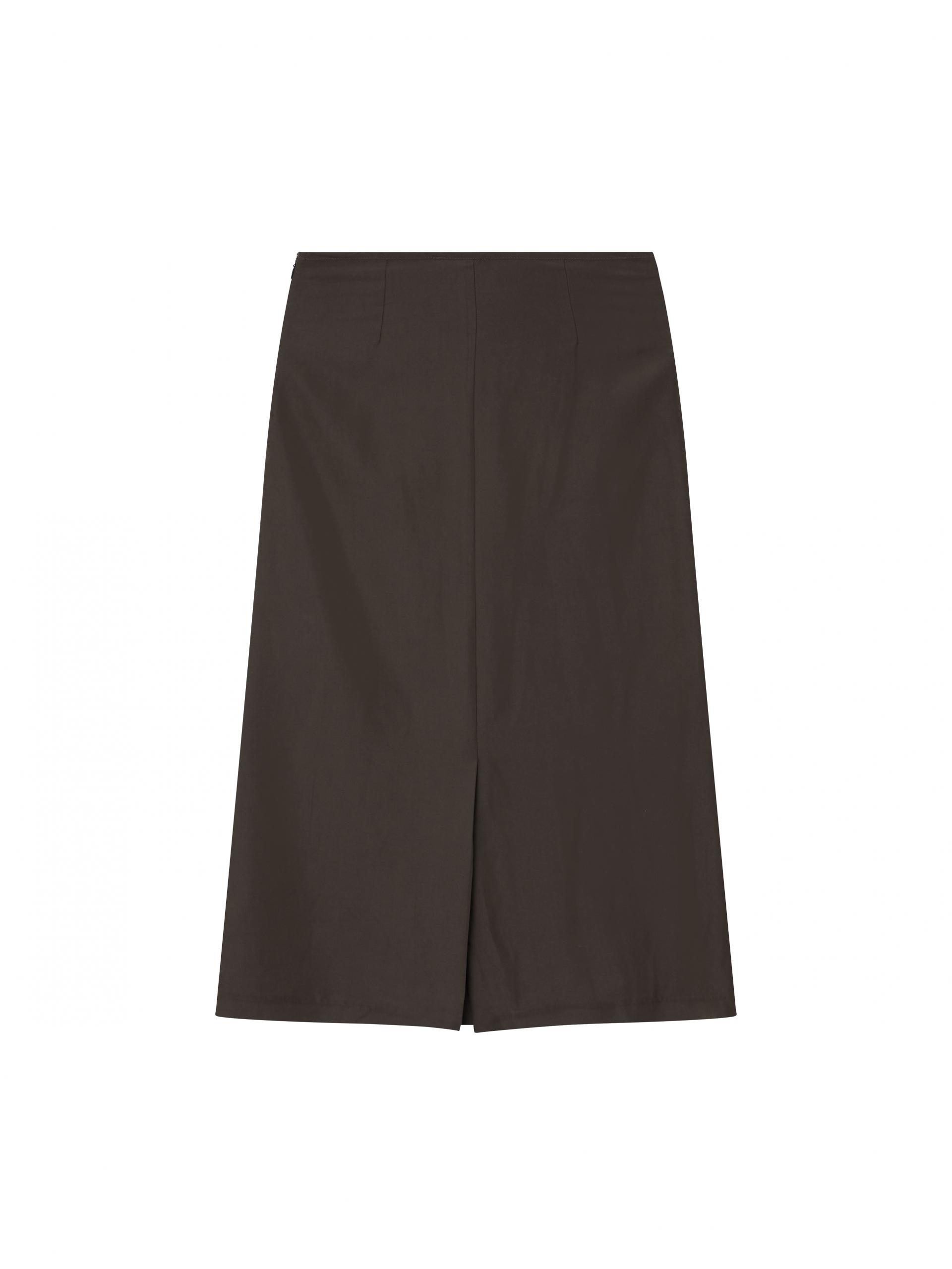 Basic Long Skirt - brown