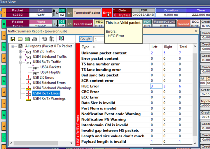 분석 소프트웨어 USB 장치 디코딩의 화면 샷