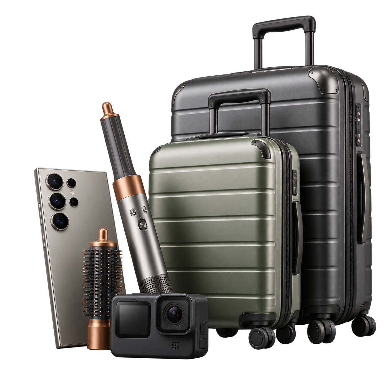 Galaxy, Dyson and camera rentals with luggage storage