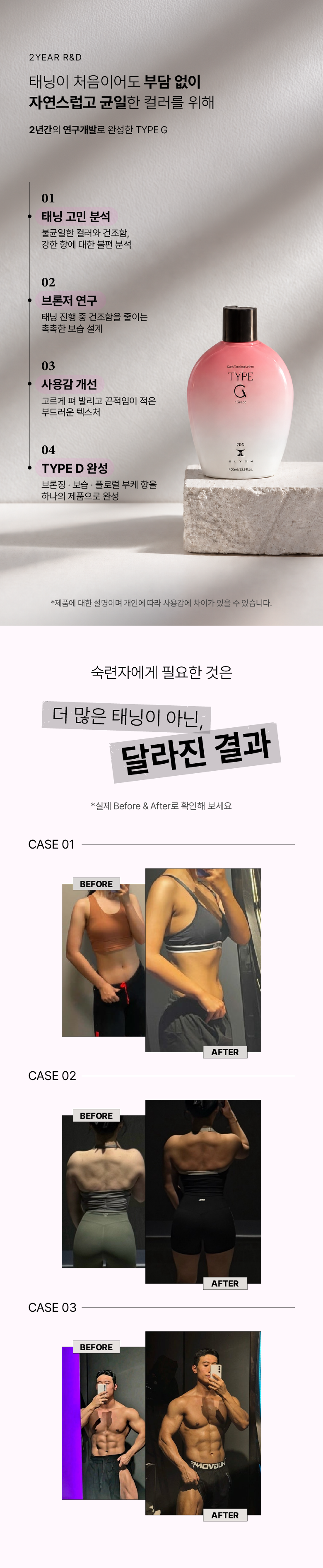 [엘리온] 타입 G 70X 태닝로션 - 400mL