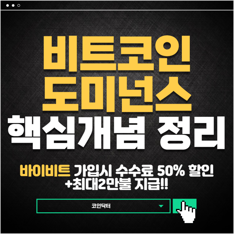 비트코인 도미넌스 핵심 개념 정리 : 코인닥터