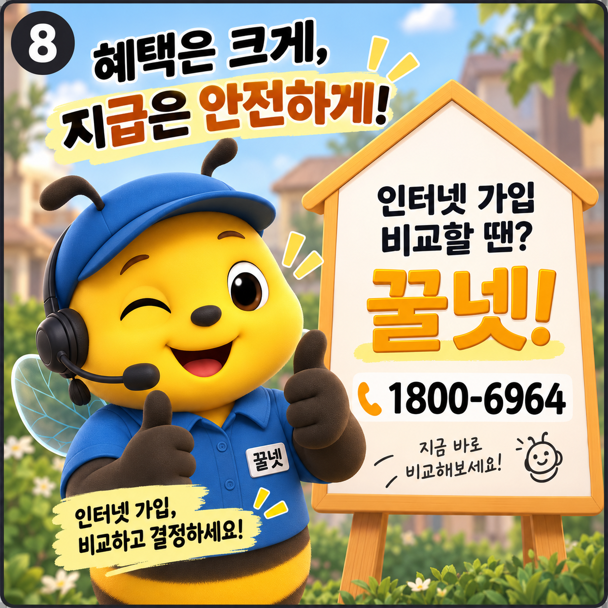 인터넷가입 비교 꿀넷 대표번호 1800-6964