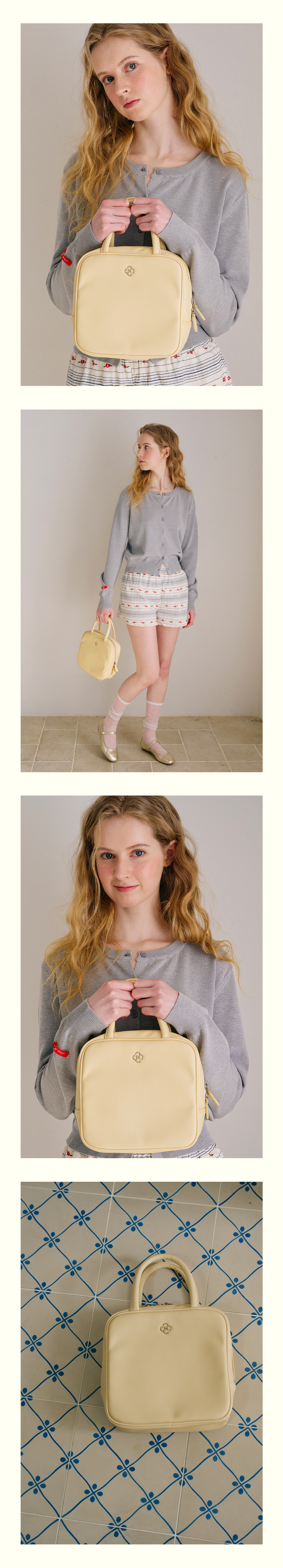 MUSINSA | HEEARI Eve Square Tote Bag_Butter