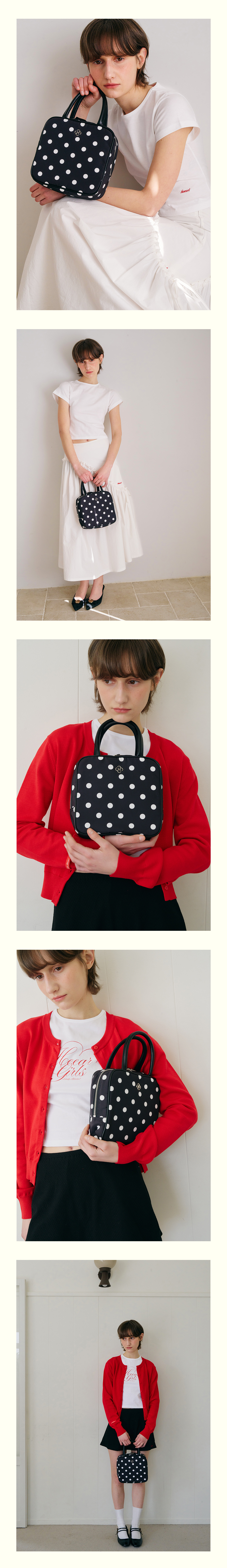 ★HEEARI★ Eve Square Tote Bag Eve Square Tote Bag_Dot Eve Square Tote bag! 간단한 착장부터 특별한 룩까지, 따뜻한