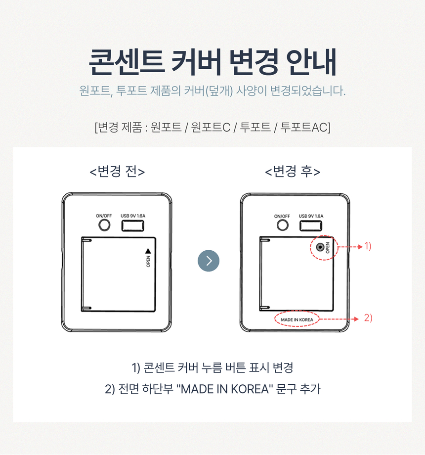 다브츠 투포트 매립 콘센트