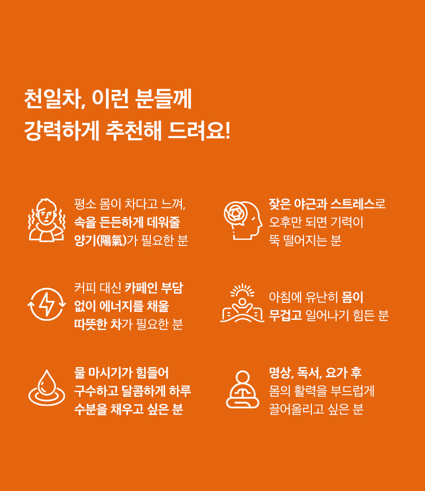 천일차 황기 구기자 차 대용량, 명상 아티스트가 설계한 기력 한방 티백 (75g)