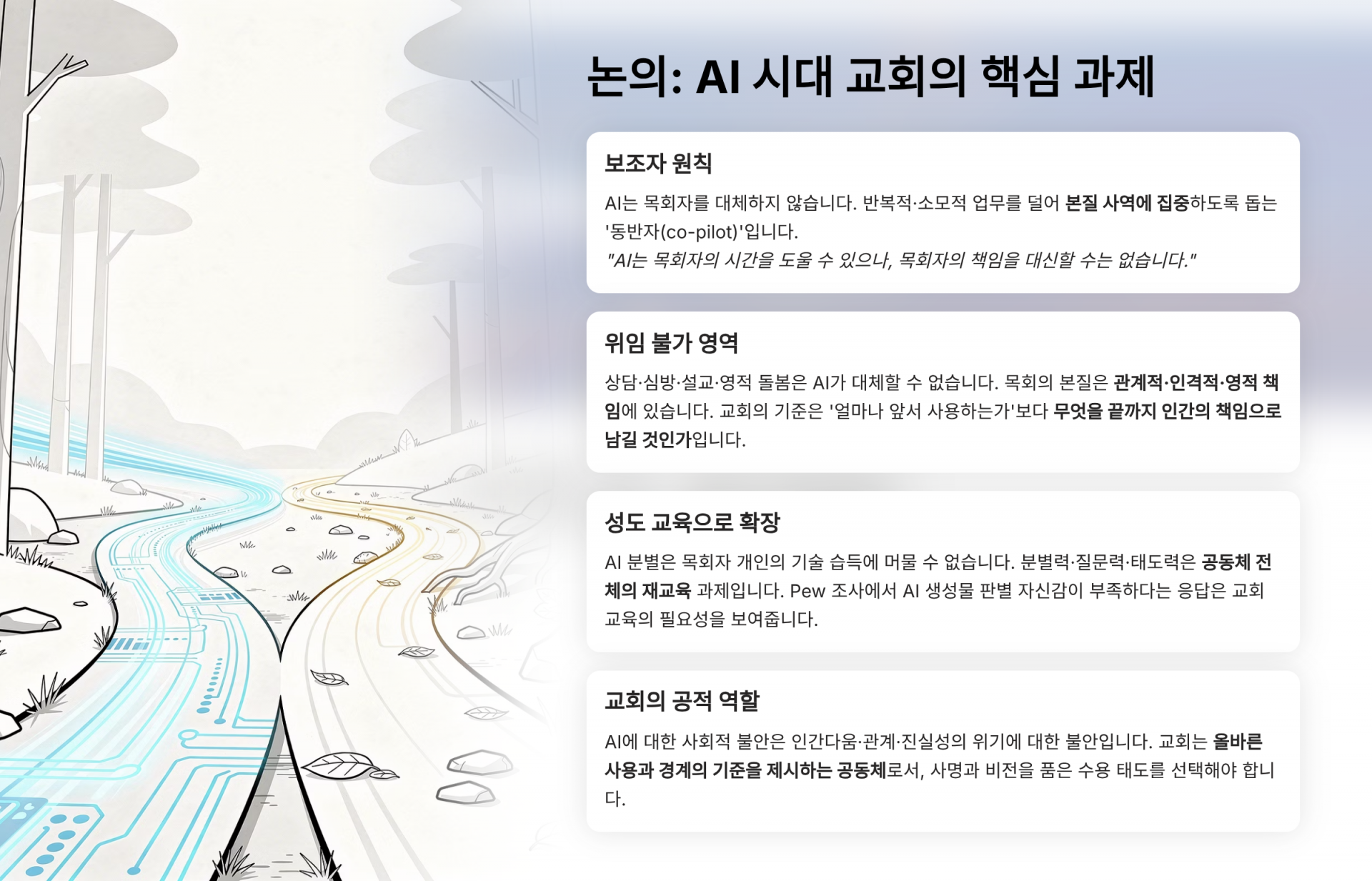 논의: AI 시대 교회의 핵심 과제
