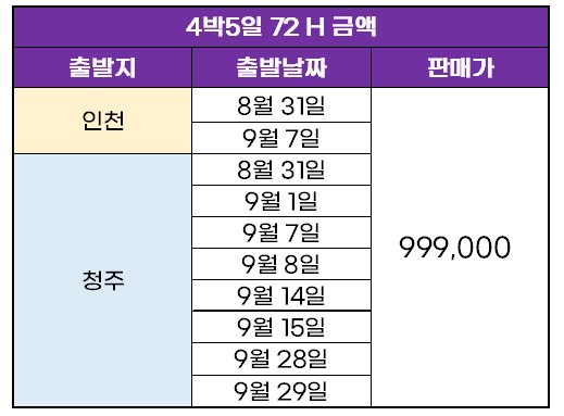 일본/기타큐슈 야마구치 2색골프 26년 8~9월