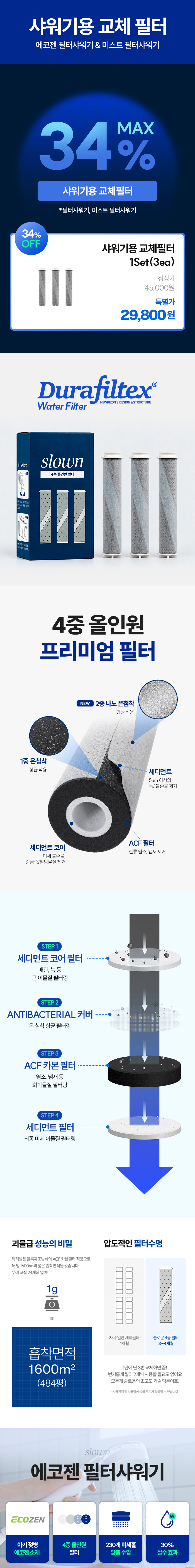 샤워기용 교체 필터