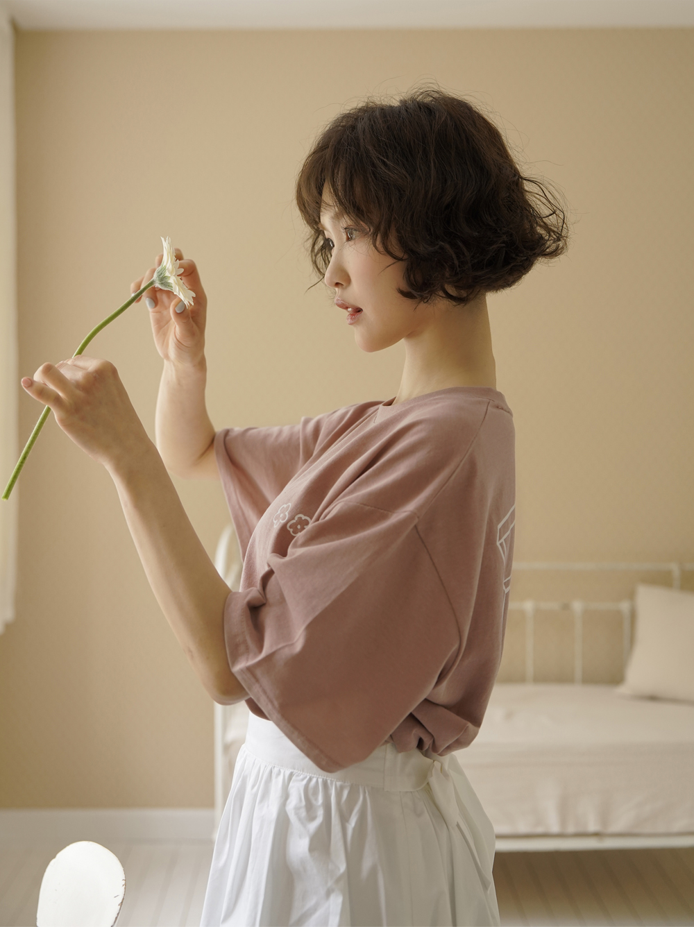 SWEET PIZZA TEE - blush topping